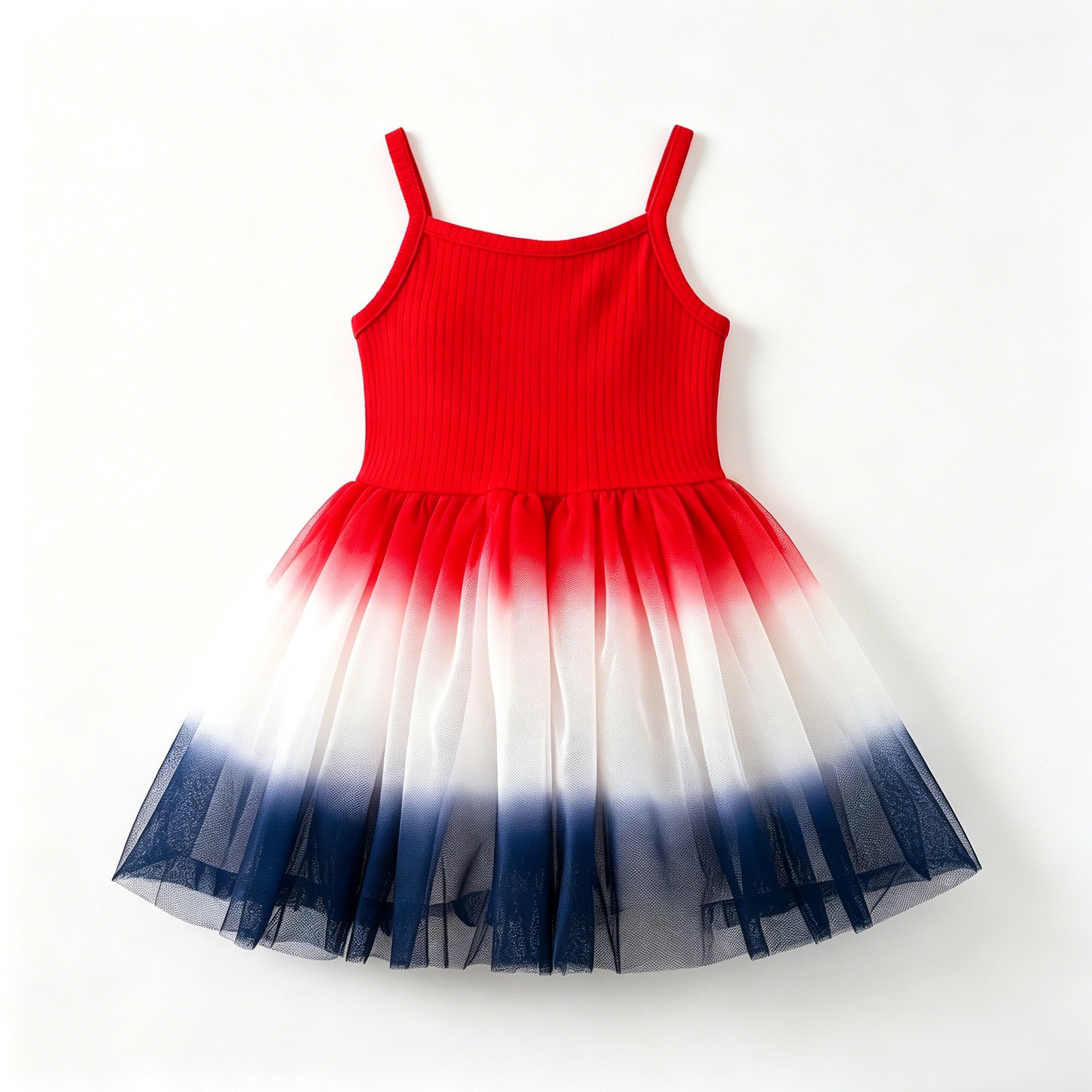 （In Stock）Girls Summer Patriotic Tulle Dress