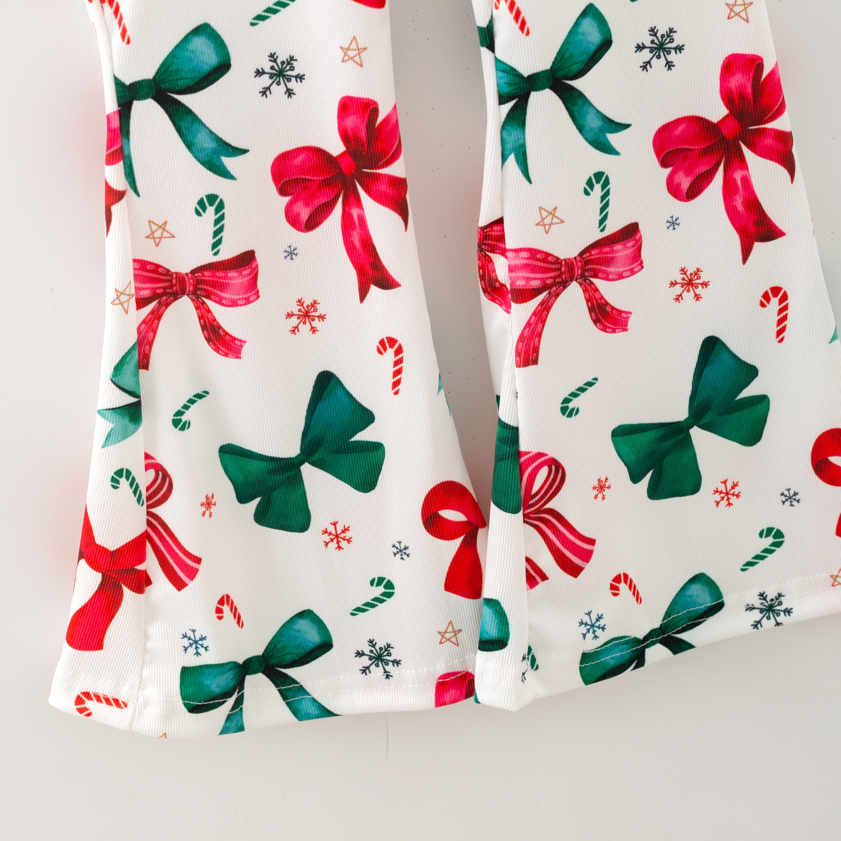 （Pre Order,Prepack Zone）Girls Christmas Bow Print Set&Pajamas（Mix Size）