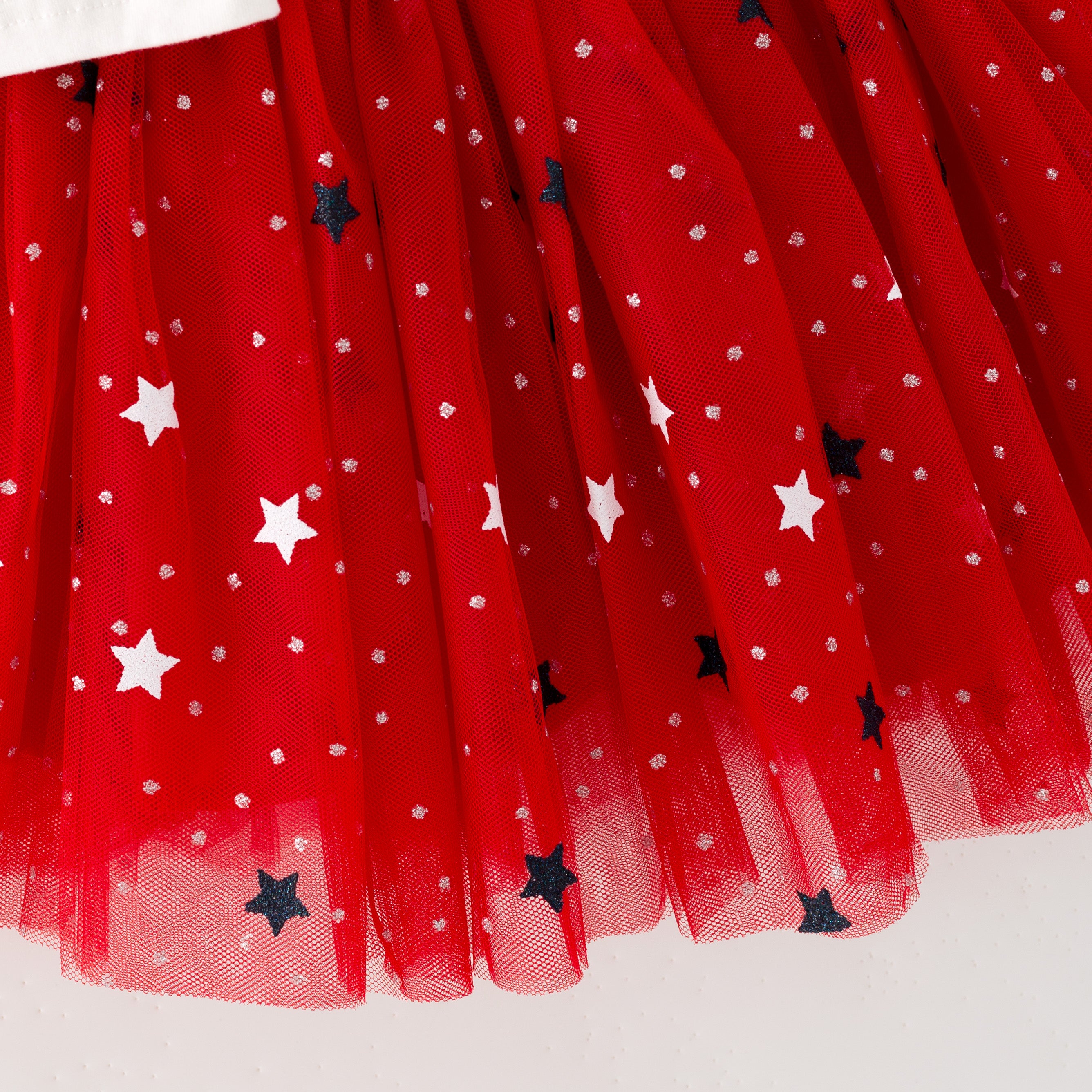 （IN STOCK）Girls Summer Patriotic Applique Tulle Skirt Set