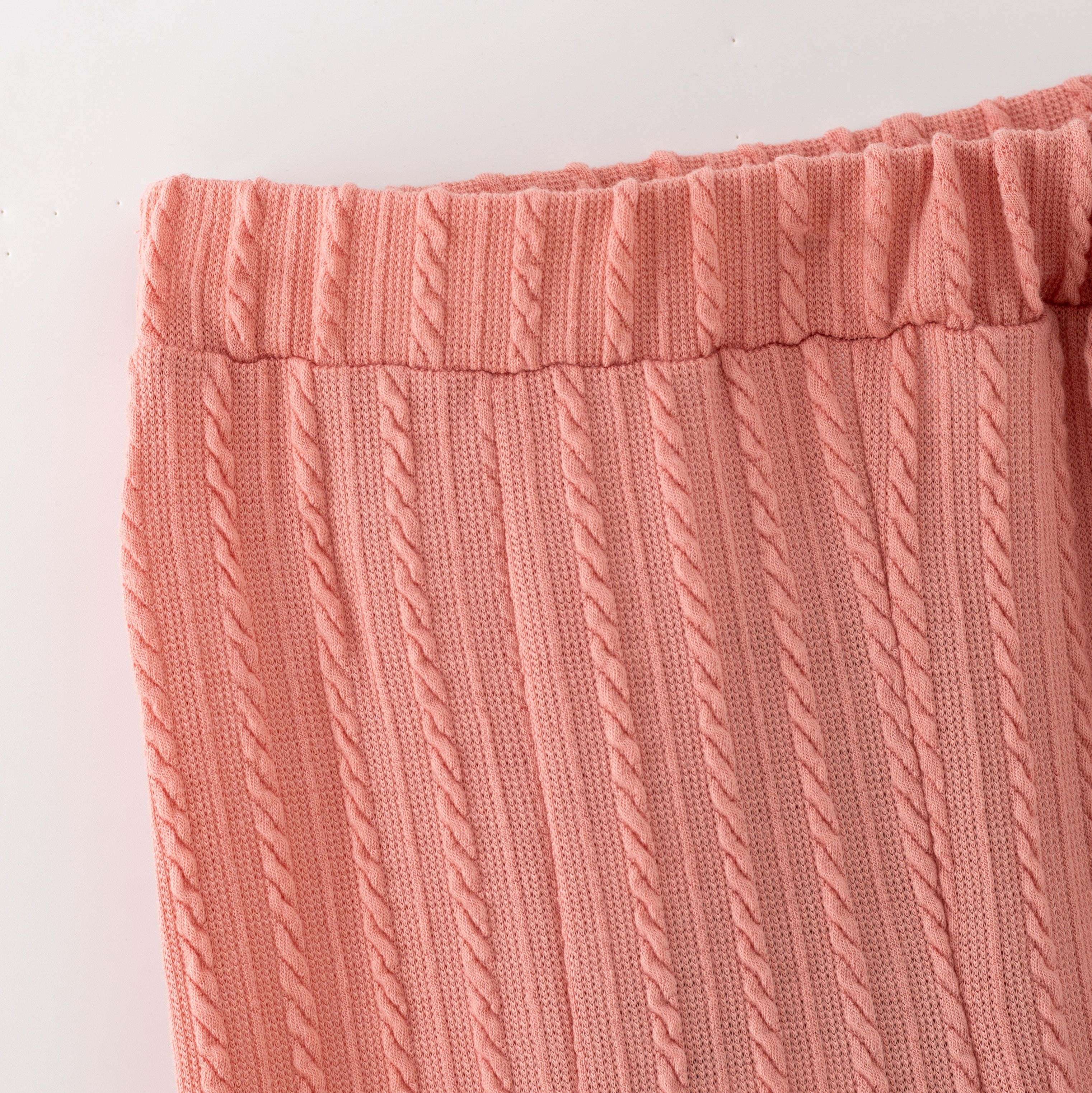 （In Stock）Girls Fall&Winter Pink Knitted Pants