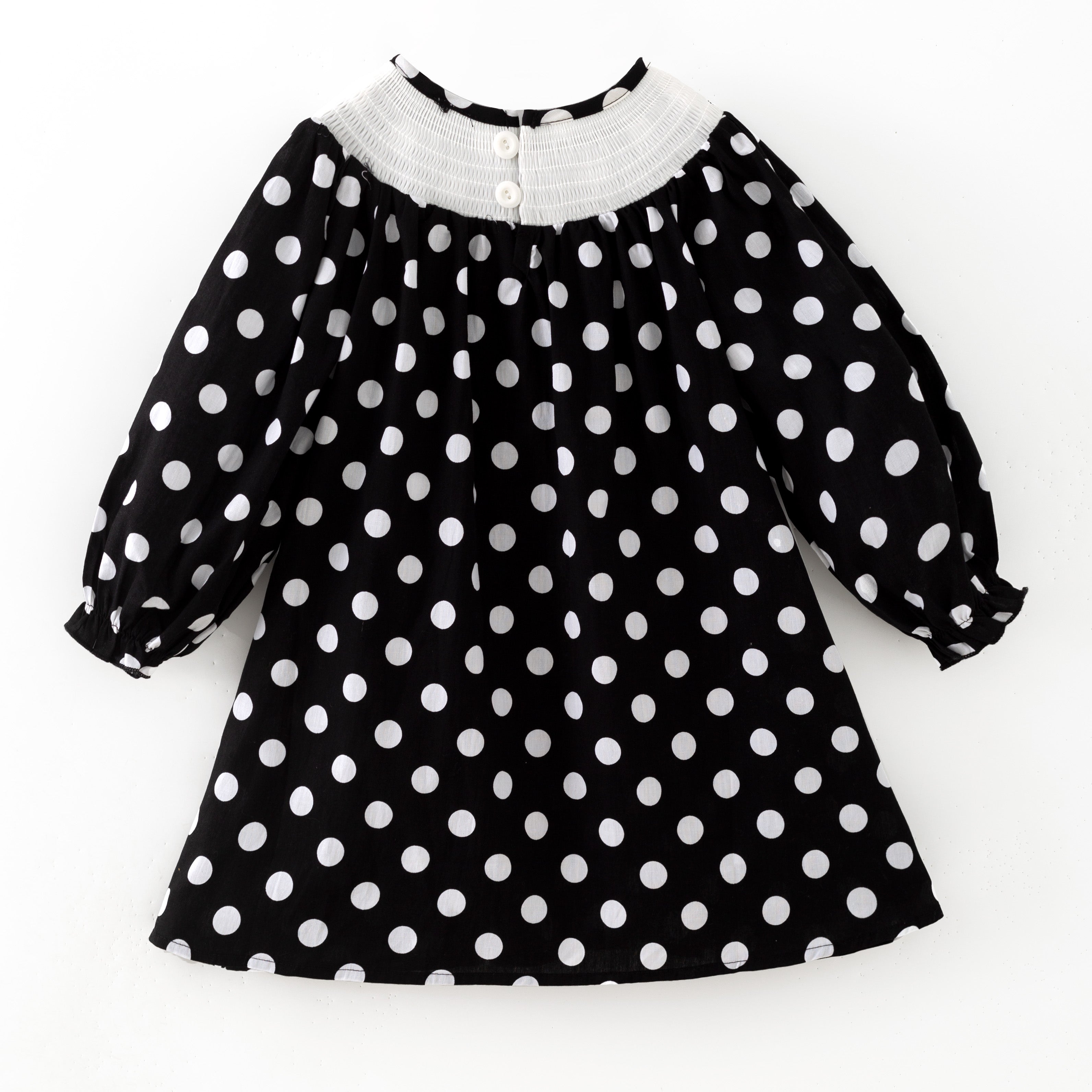 （In Stock）Girls Christmas Snowman Embroidery Smocked Dress