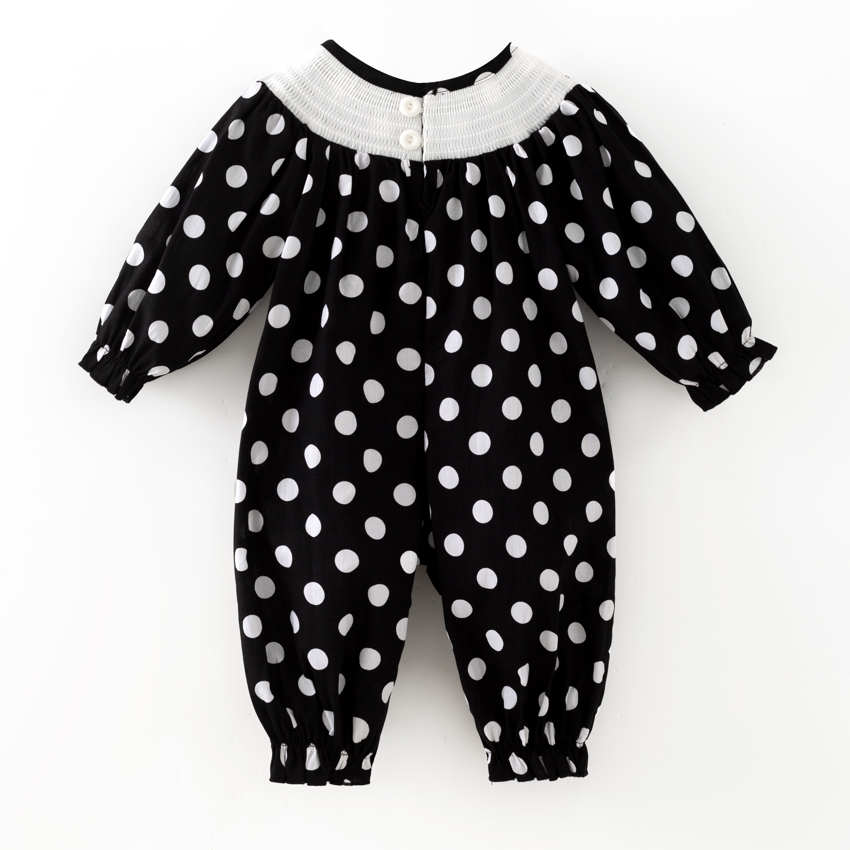 （In Stock）Toddler Girls Christmas Snowman Embroidery Smocked Romper