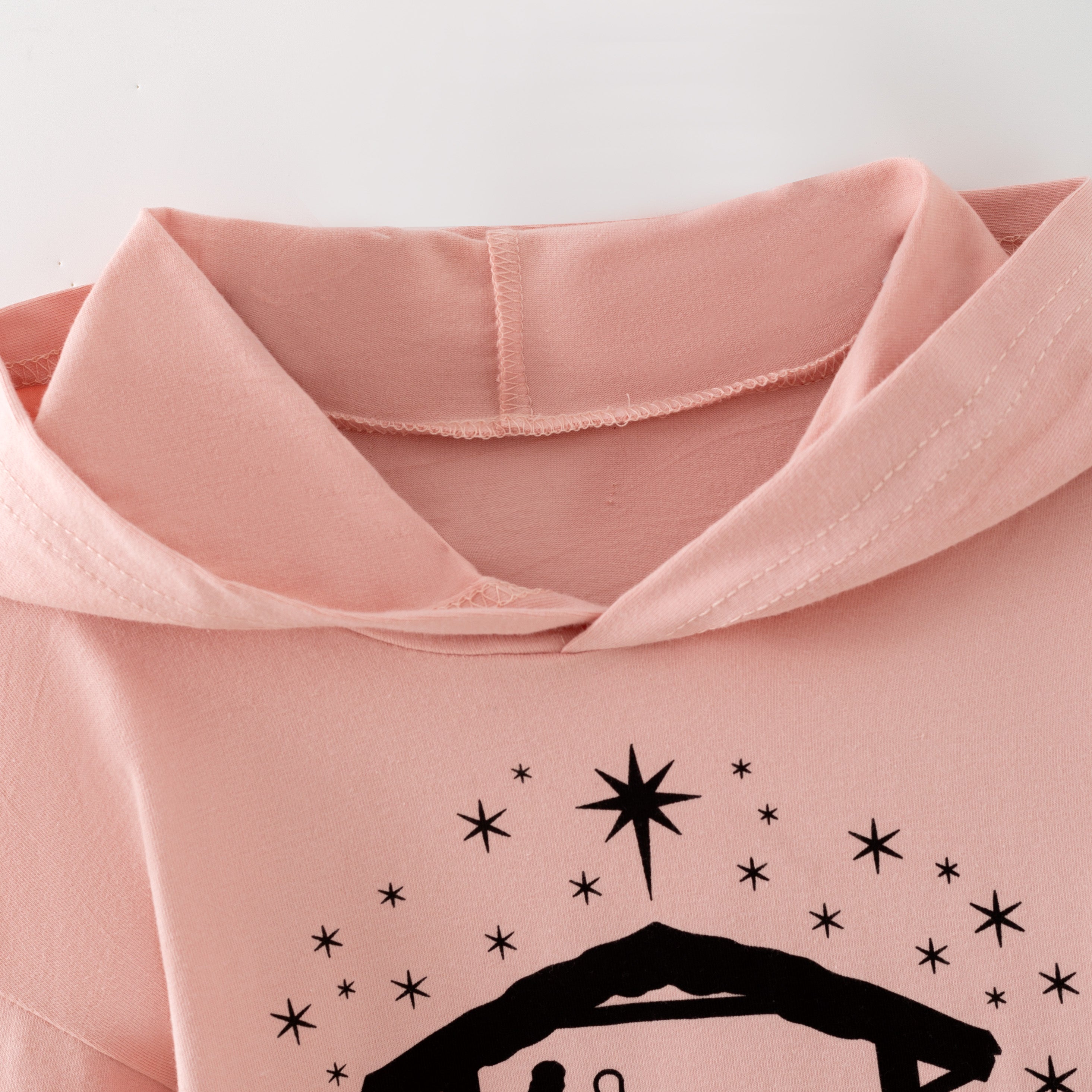 （In Stock）Girls Christmas Print Cotton Hoodie