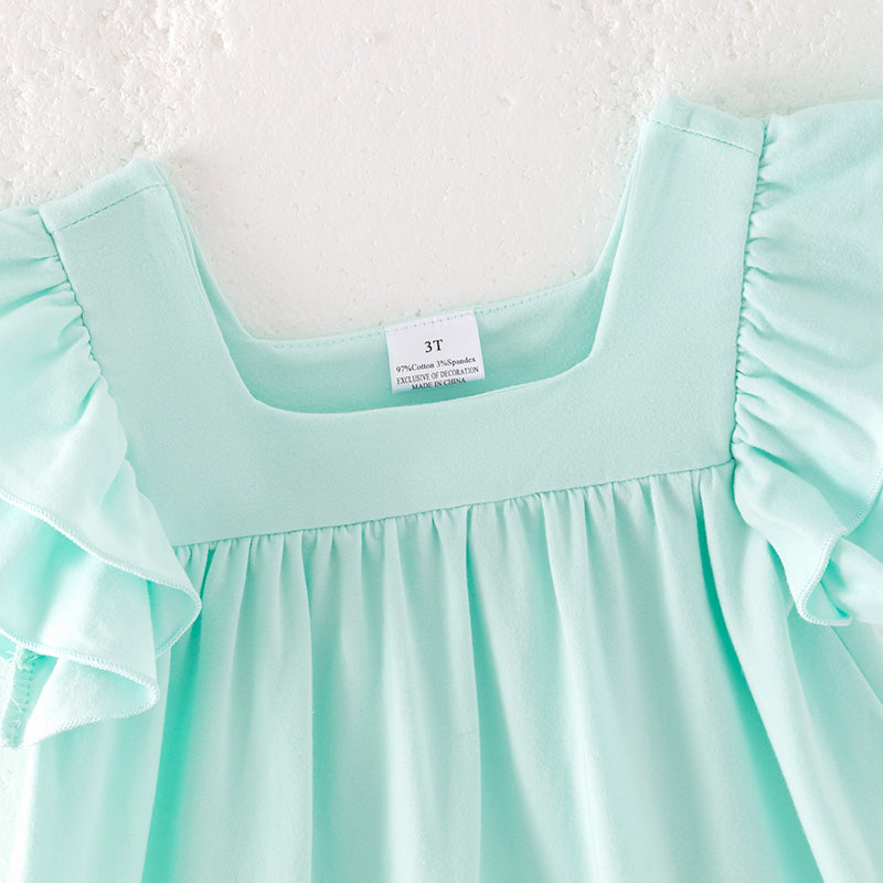 （In Stock）Girls Back To School Crayon Embroidery Cotton Dress