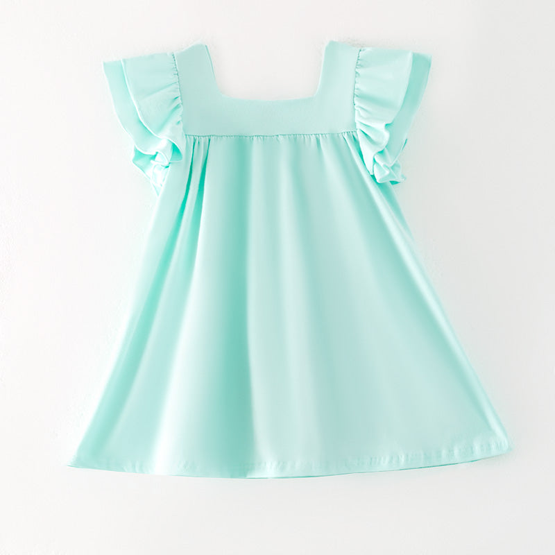 （In Stock）Girls Back To School Crayon Embroidery Cotton Dress