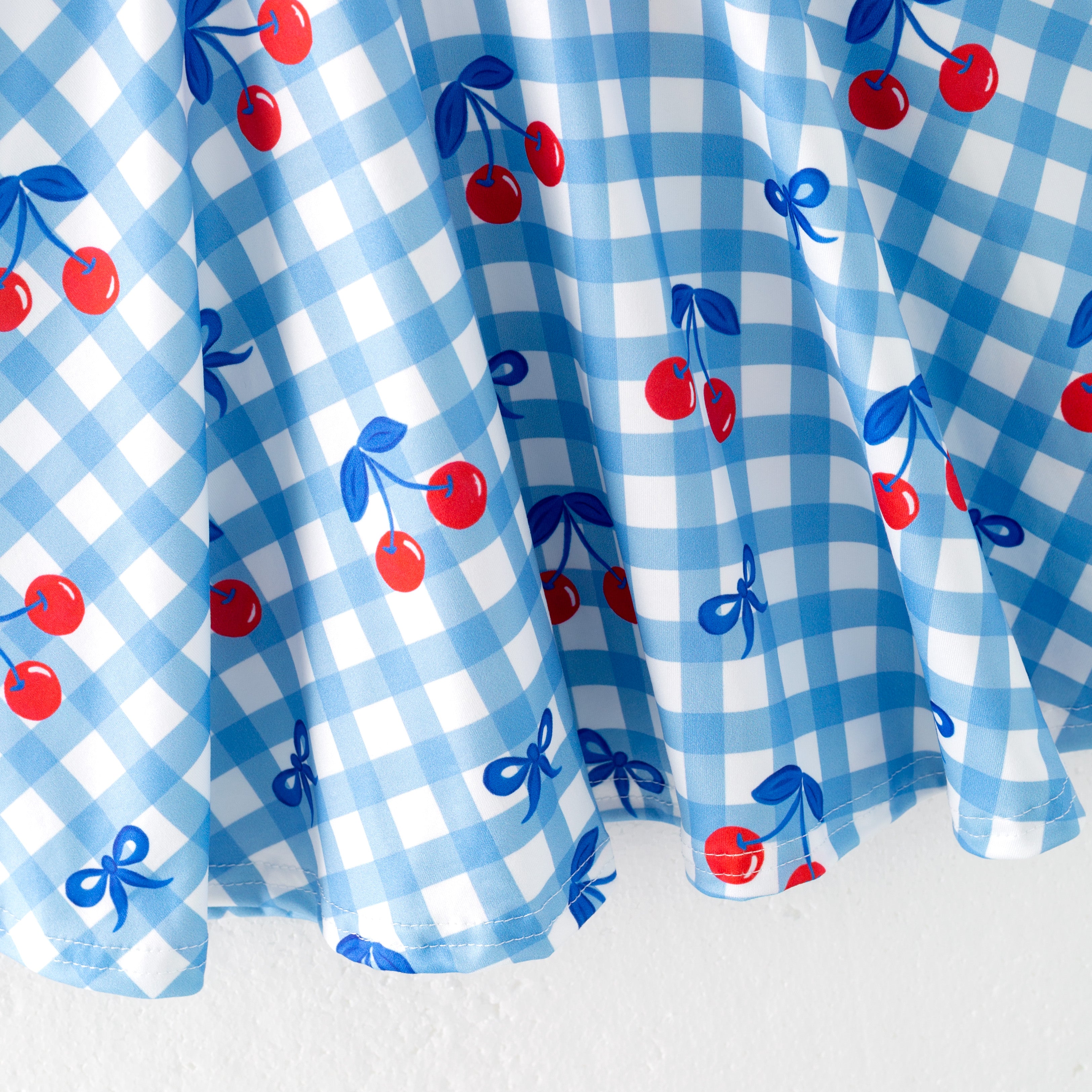 （Pre Order）Girls Spring and Summer Seaside＆Cherry Print Dress