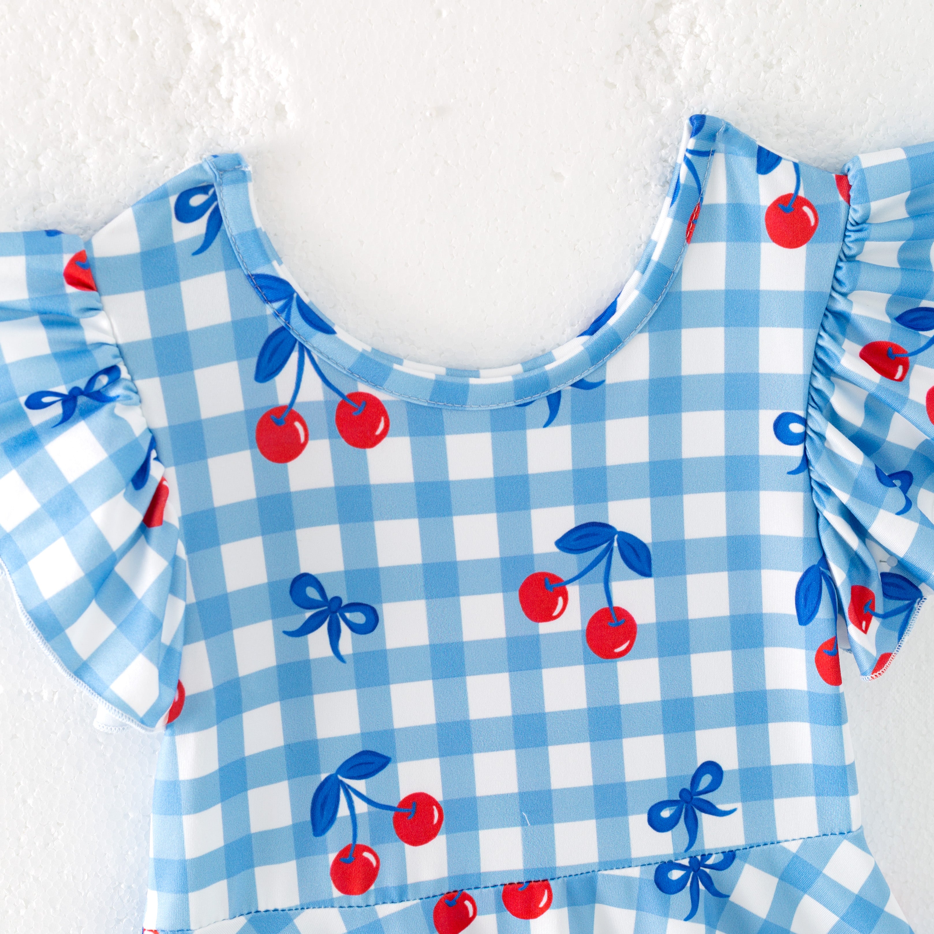 （Pre Order）Girls Spring and Summer Seaside＆Cherry Print Dress