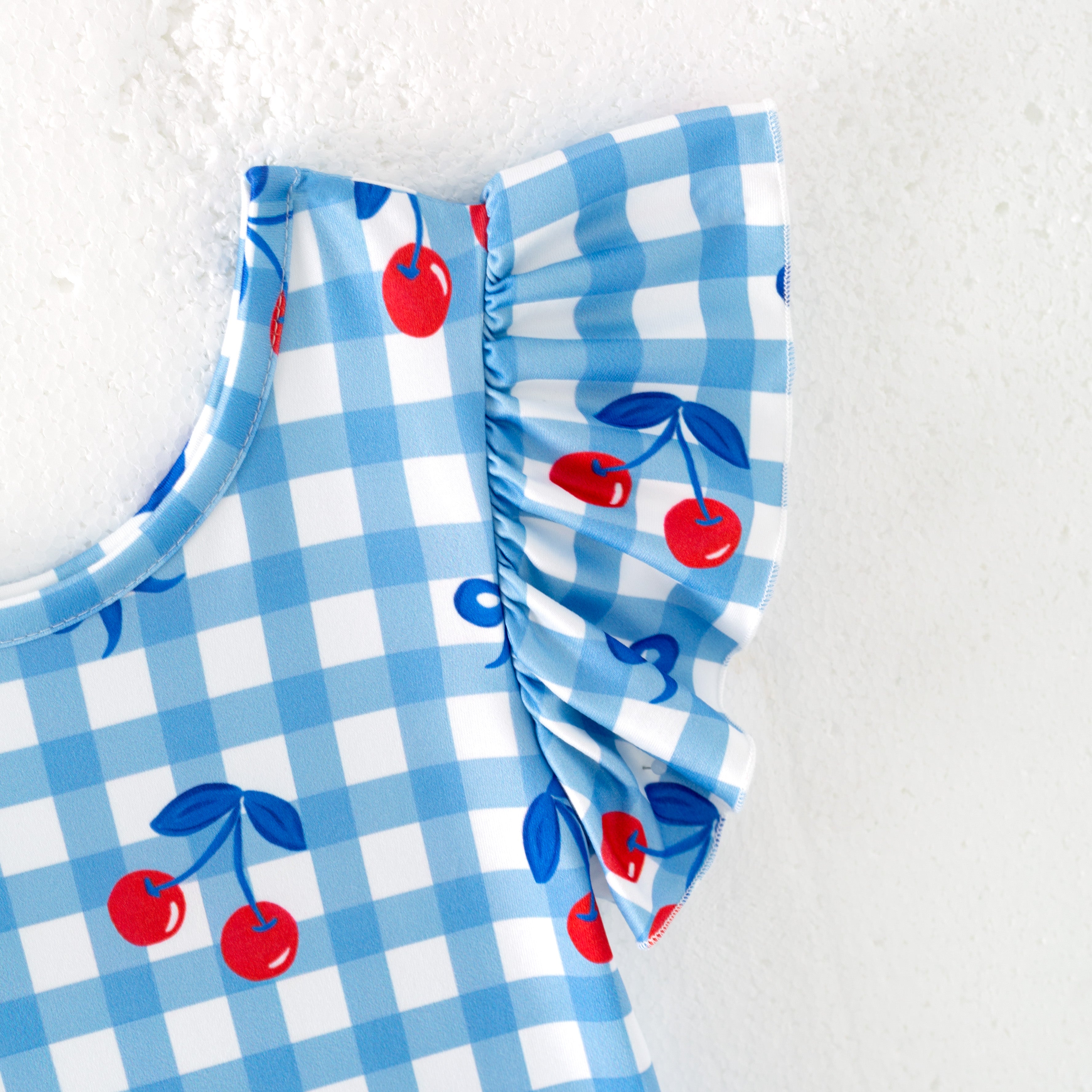 （Pre Order）Girls Spring and Summer Seaside＆Cherry Print Dress