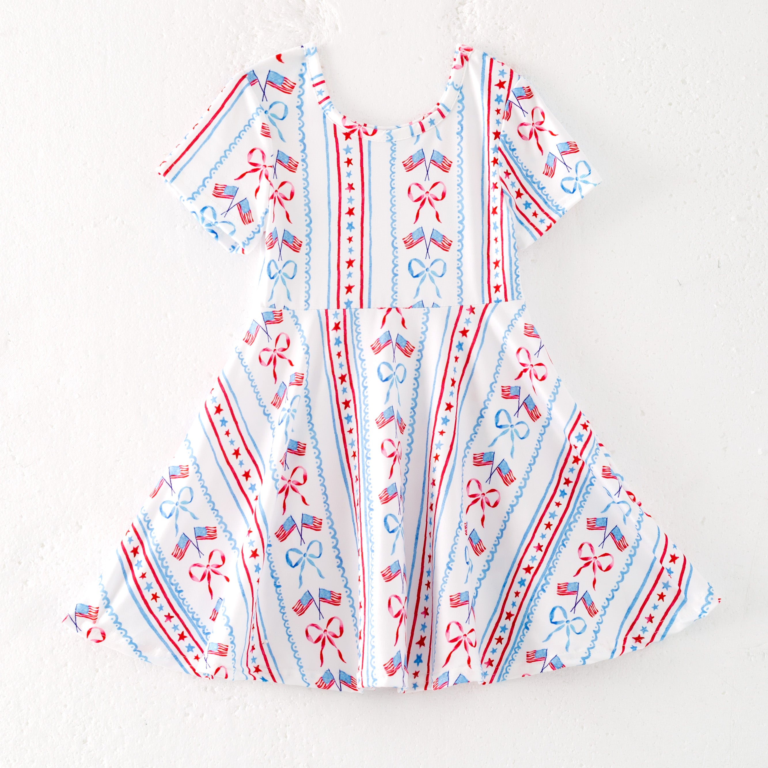 （Pre Order）Girls Patriotic Print Dress
