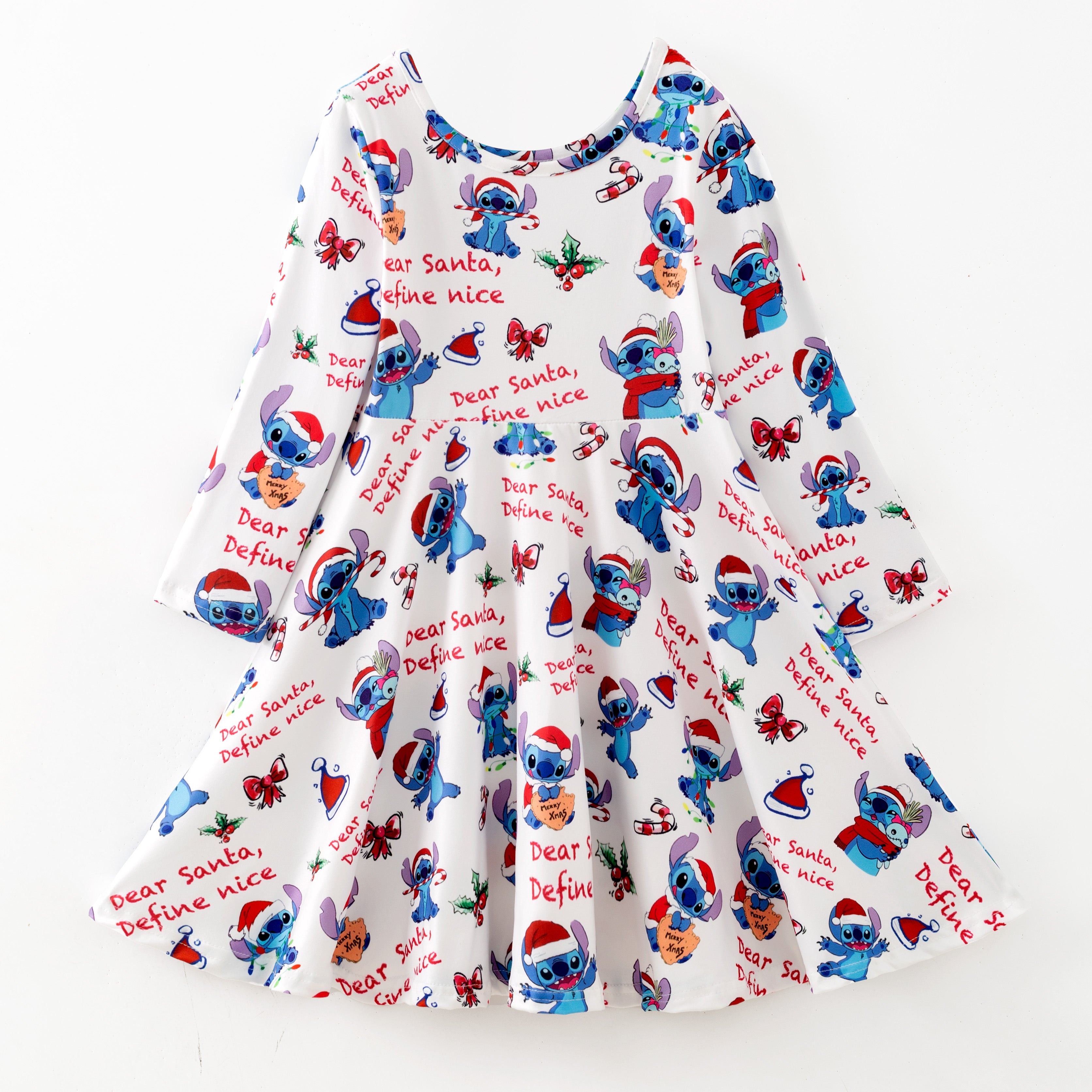 （Pre Order,Prepack Zone）Girls Christmas Cartoon Print Dress&Pajamas（Mix Size）