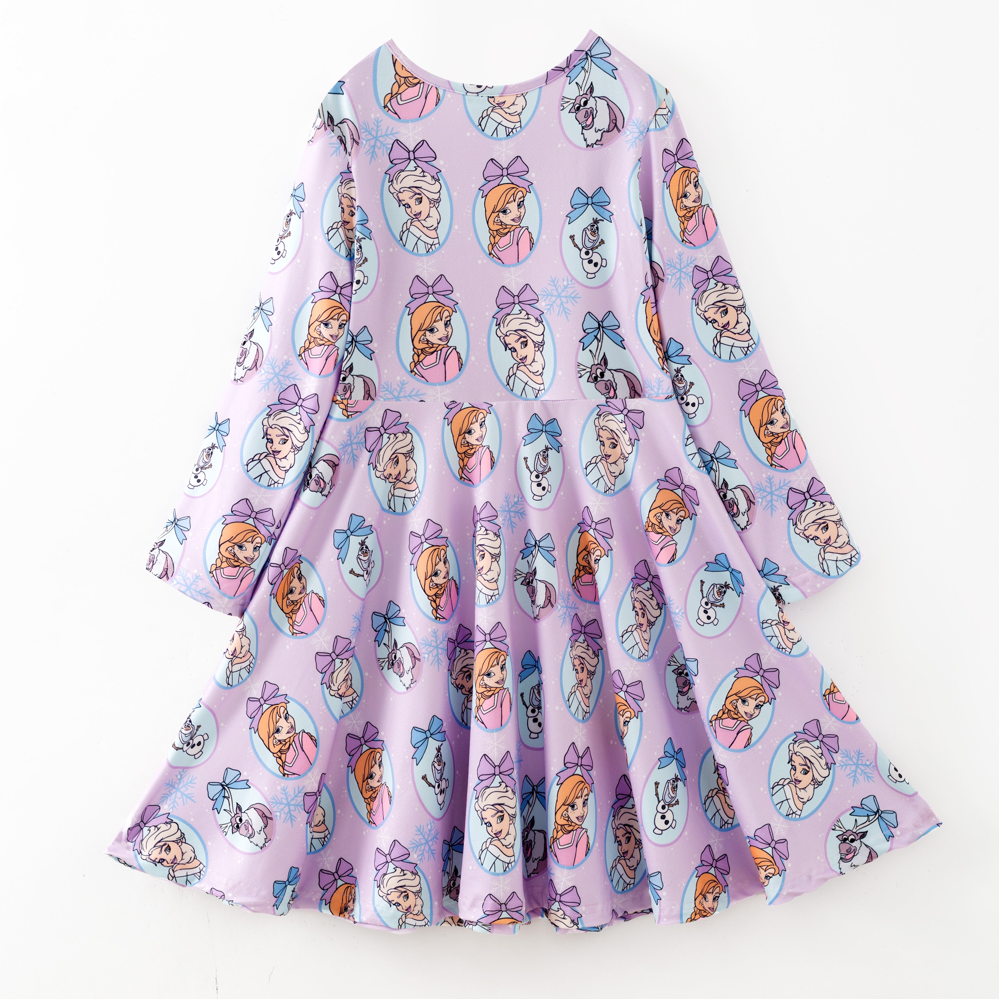 （Pre Order）Girls Fall&Winter Princess Print Dress,Hoodie