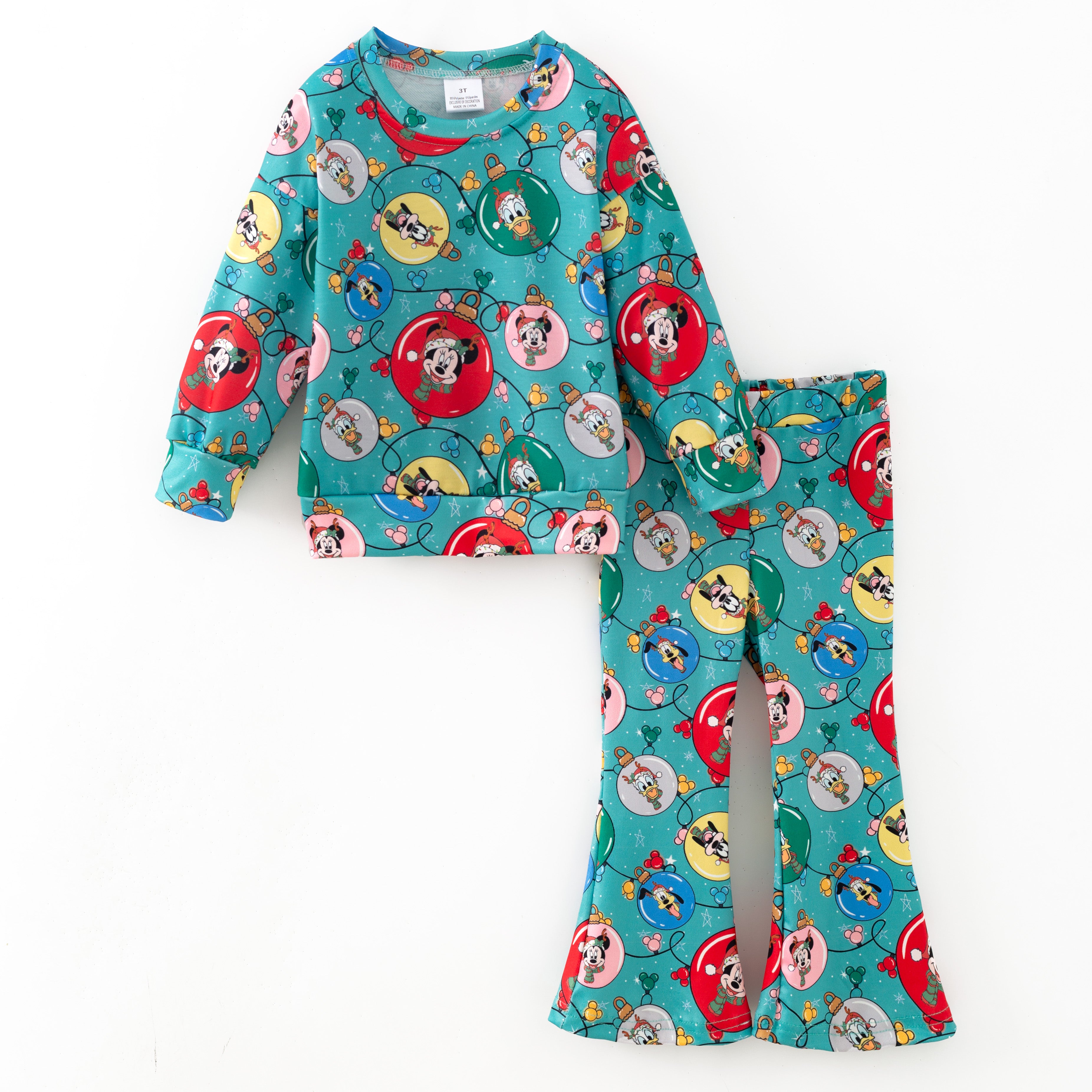 （Pre Order,Prepack Zone）Family Cartoon Print Twill Sweatshirt Suit&Pajamas（Mix Size）