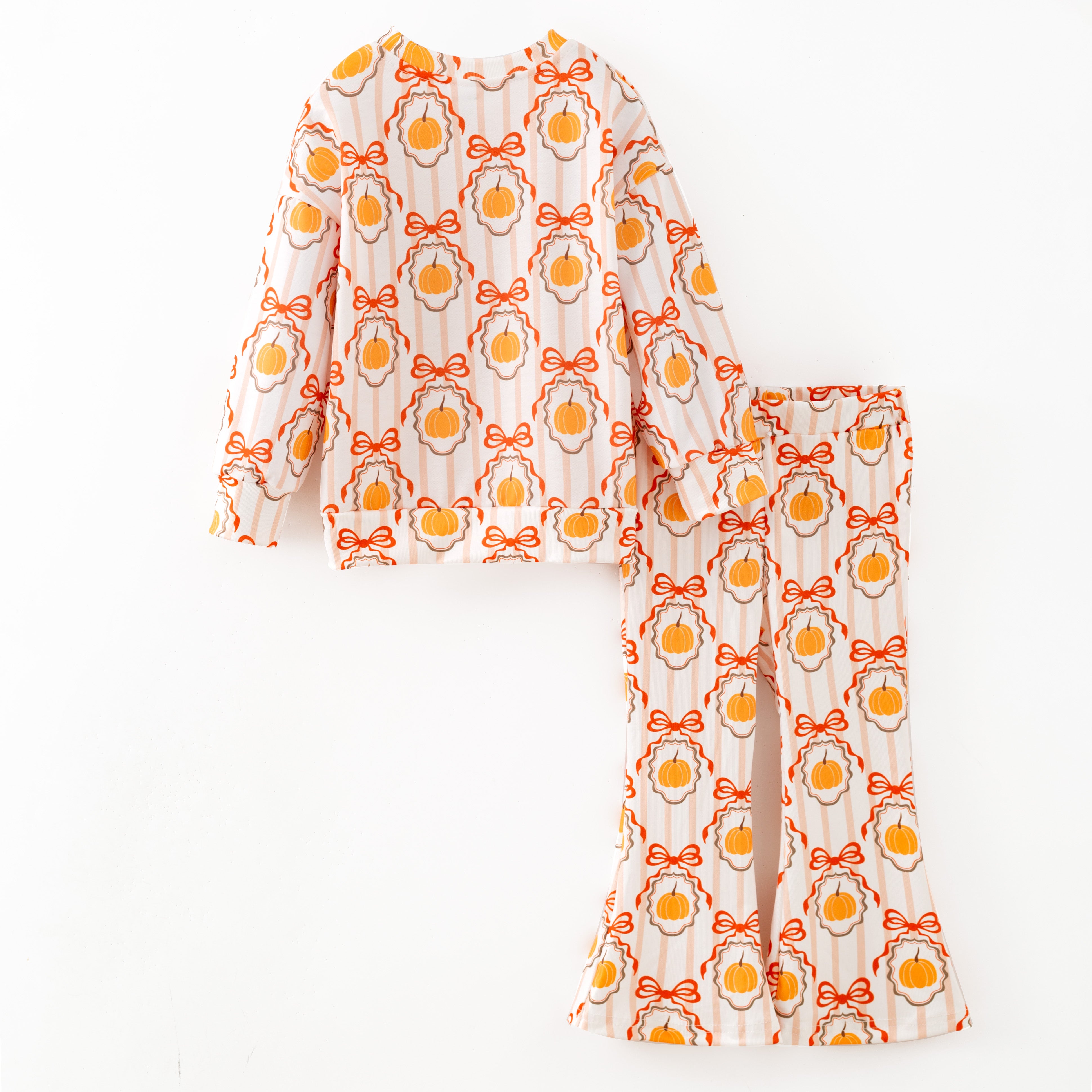 （Pre Order,Prepack Zone）Girls Fall Print Twill Sweatshirt Suit&Set（Mix Size）