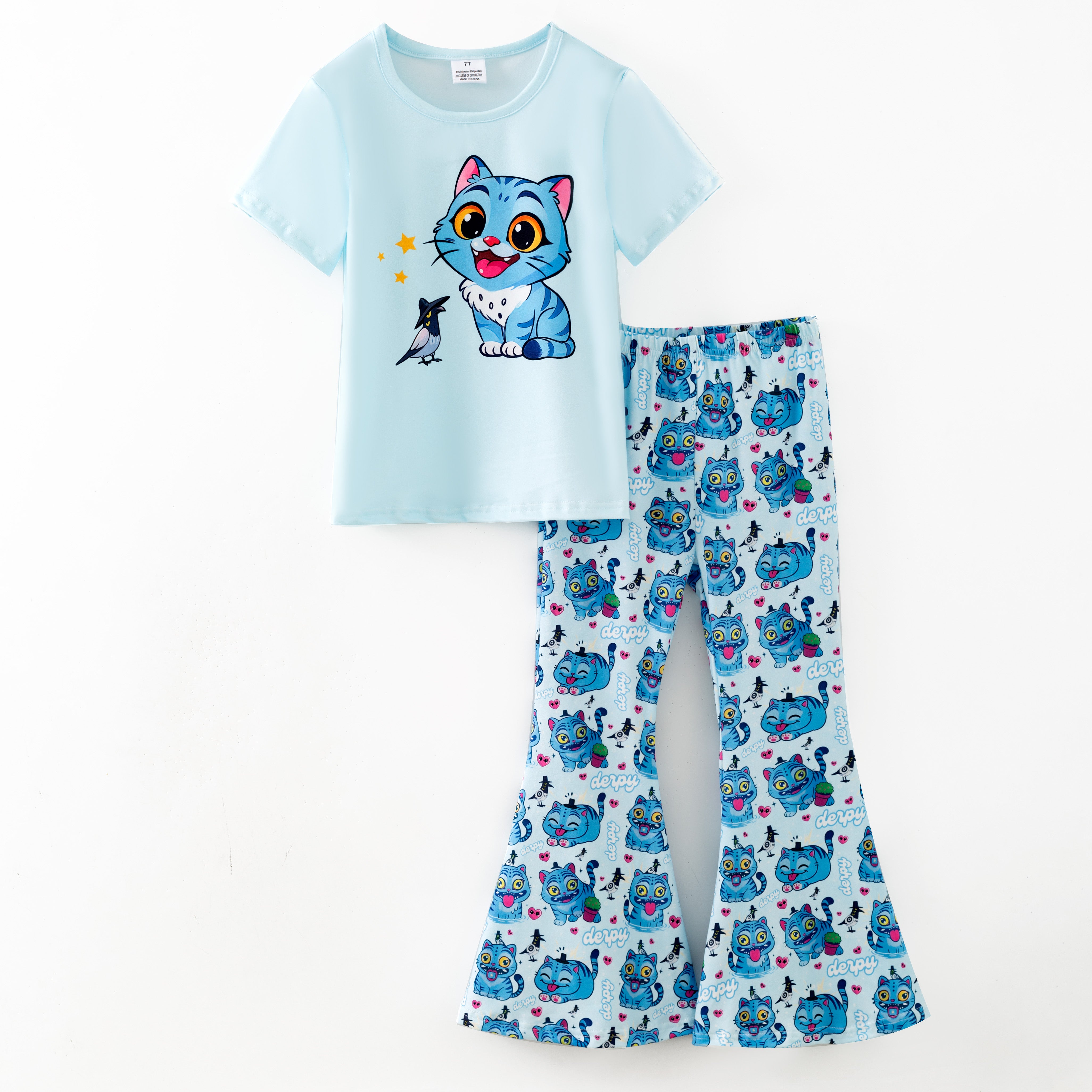 （Pre Order,Prepack Zone）Girls Movie Character Print Outfit Set（Mix Size）