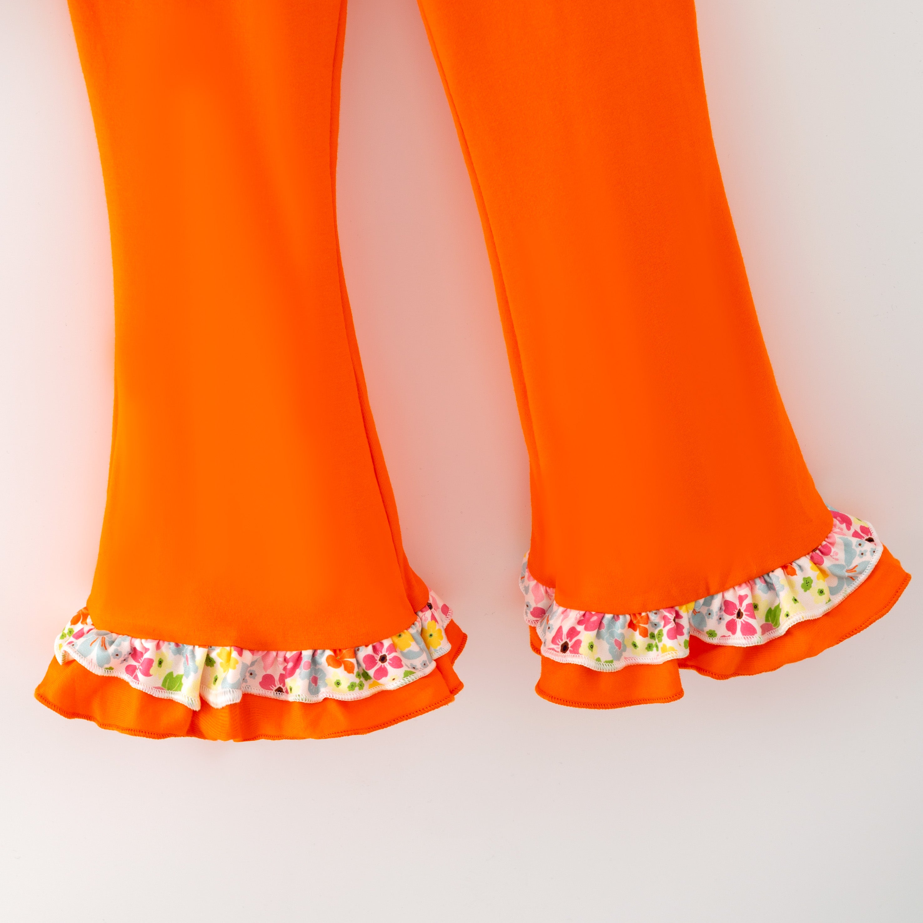 （In Stock）Sisters Fall Pumpkin Embroidery Smocked Outfit Set&Romper
