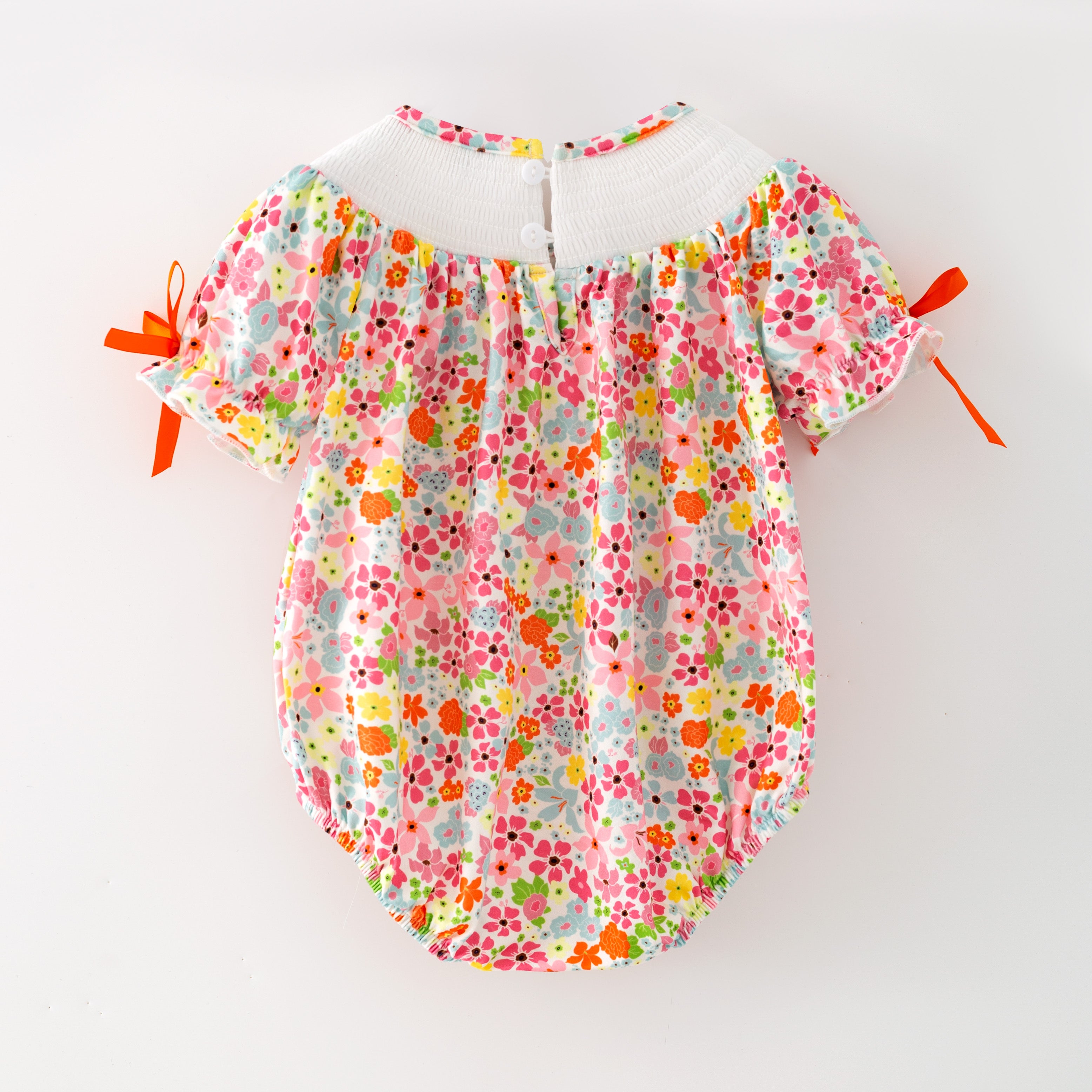 （In Stock）Sisters Fall Pumpkin Embroidery Smocked Outfit Set&Romper
