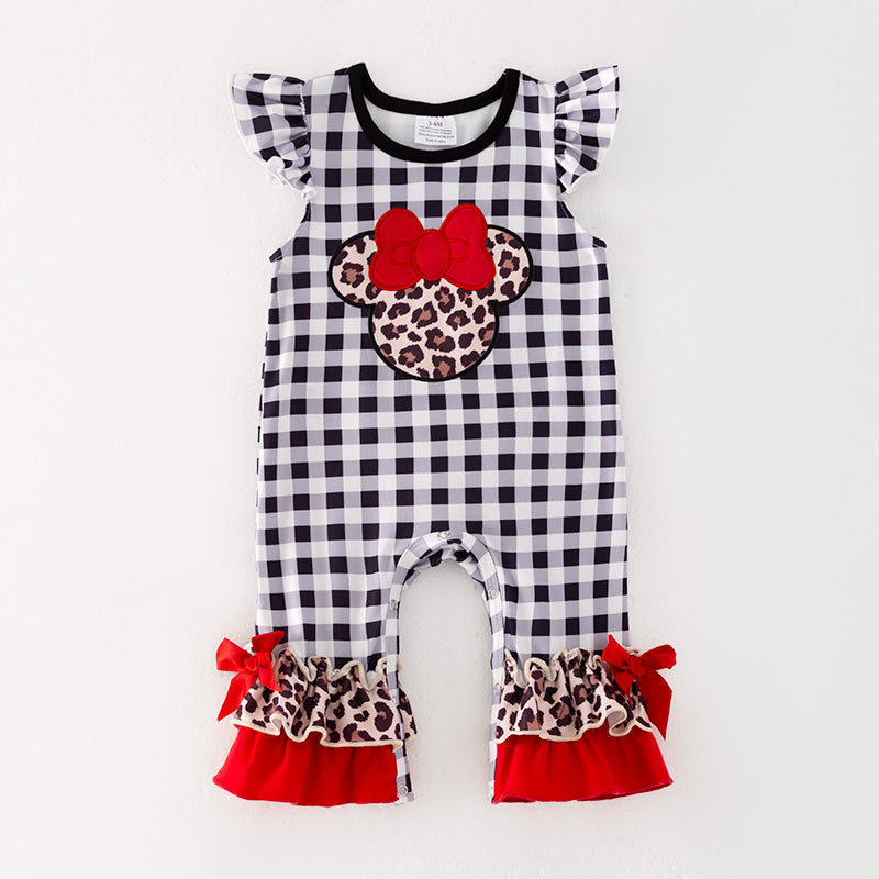 （In Stock）Toddler Girls Spring and Summer Cartoon Applique Romper