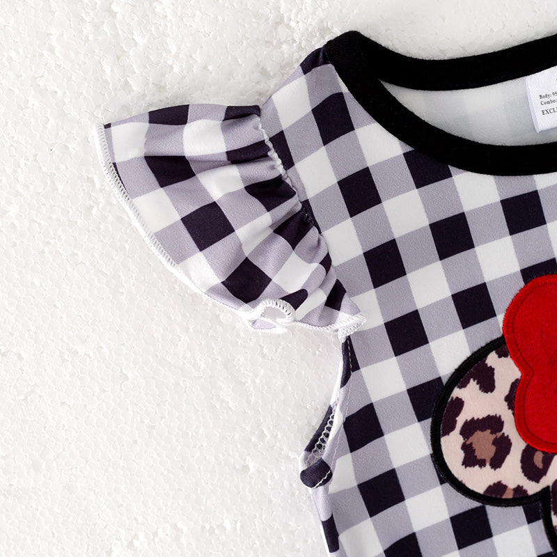 （In Stock）Toddler Girls Spring and Summer Cartoon Applique Romper