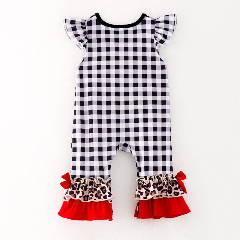 （In Stock）Toddler Girls Spring and Summer Cartoon Applique Romper