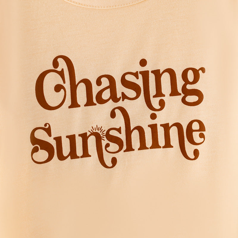 （In Stock）Girls Spring and Summer Chasing Sunshine Print Cotton Top