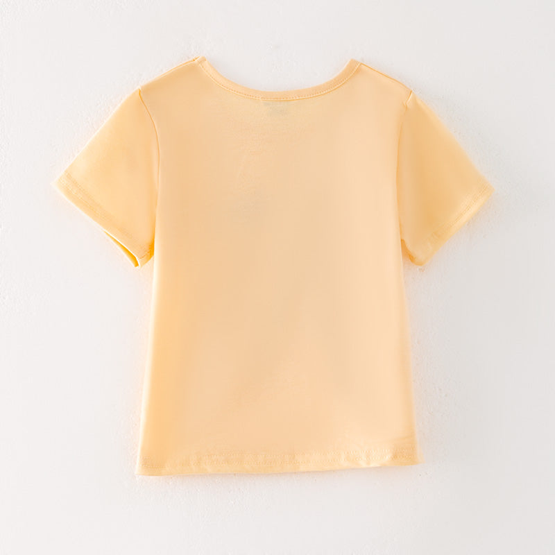（In Stock）Girls Spring and Summer Chasing Sunshine Print Cotton Top