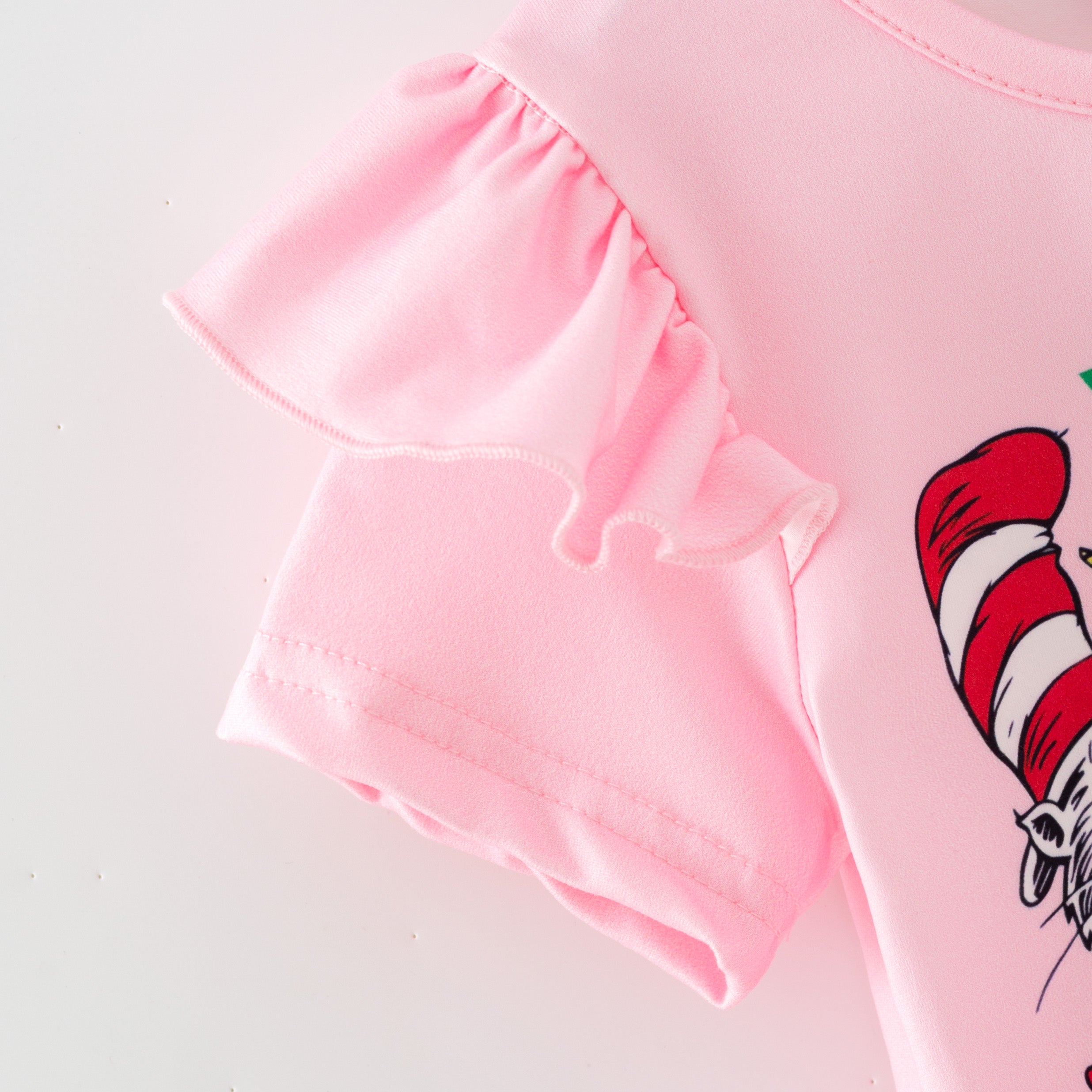 （In Stock）Girls DR SEUSS Print Ruffle Outfit Set