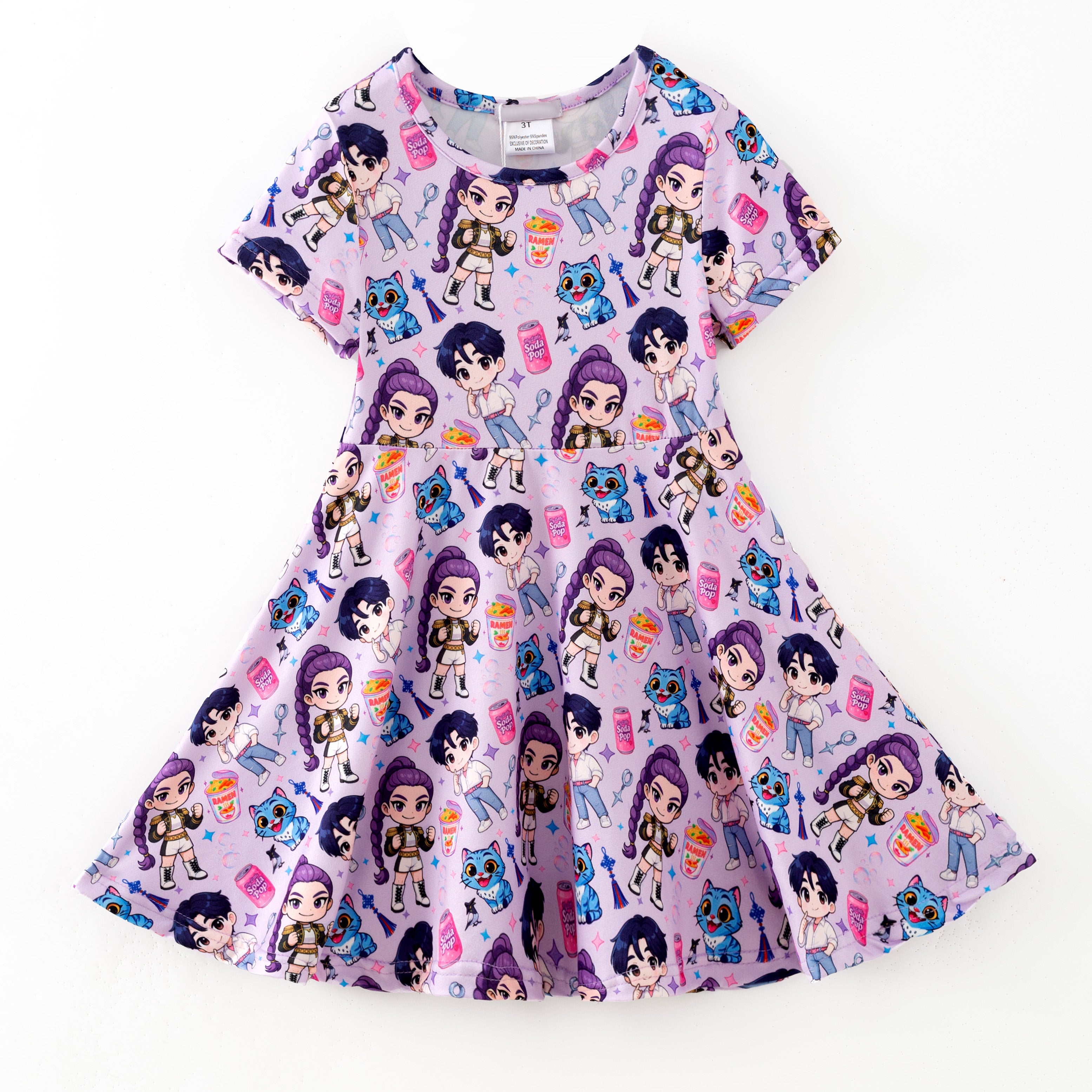 （Pre Order,Prepack Zone）Girls Movie Character Print Dress（Mix Size）