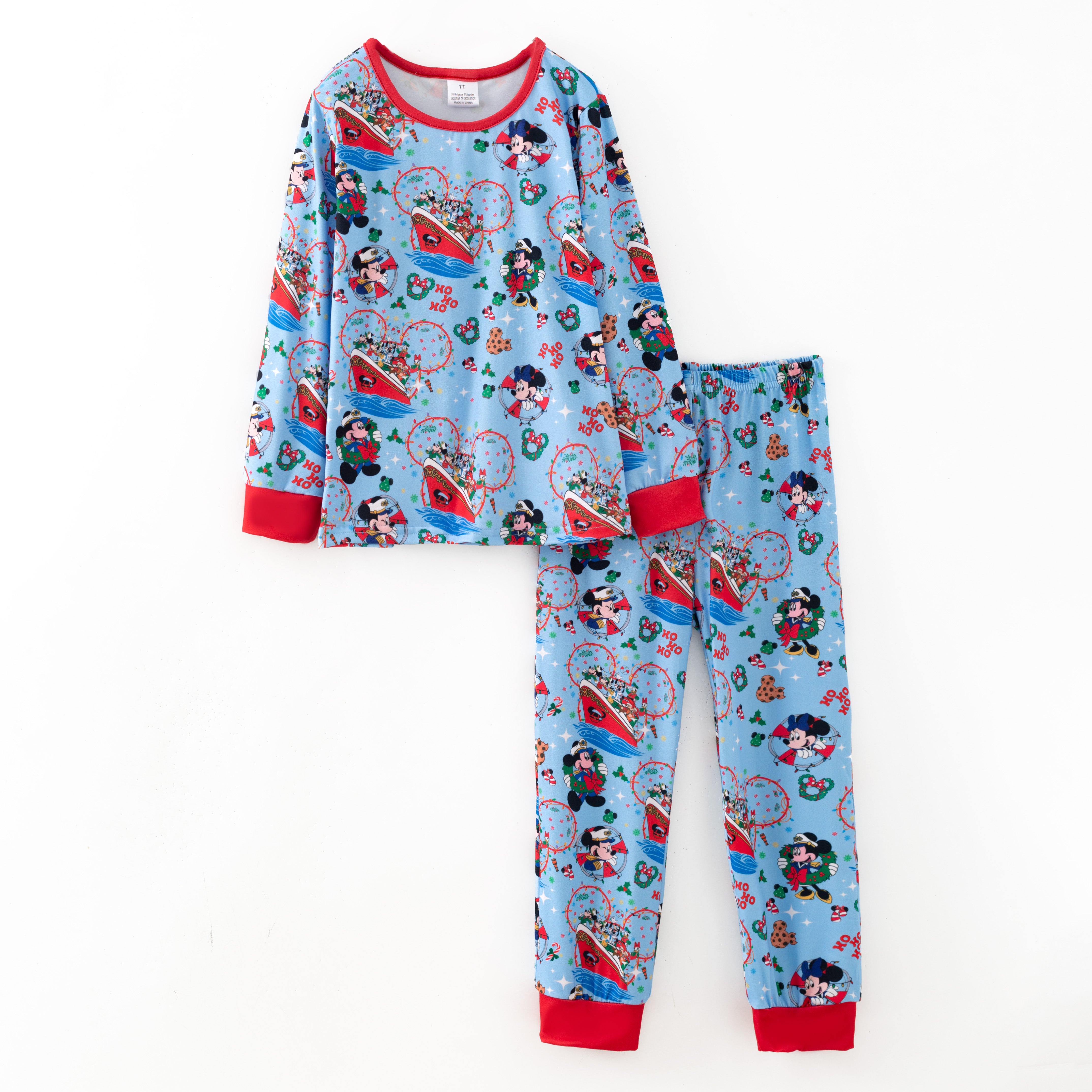 （Pre Order,Prepack Zone）Family Christmas Cartoon Print Pajamas（Mix Size）