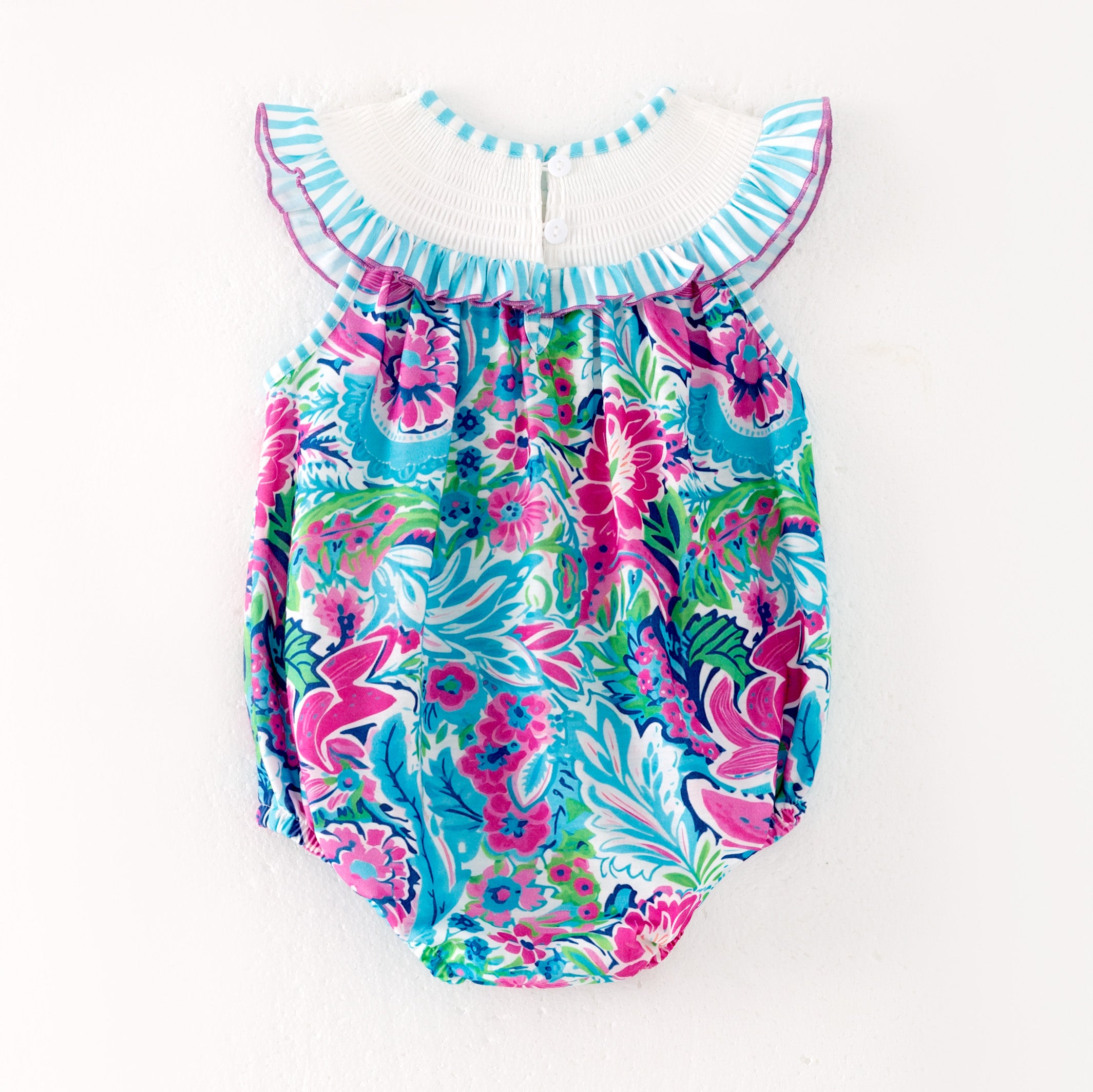 （Pre Order）Sisters Spring and Summer Embroidery Smocked Dress＆Romper