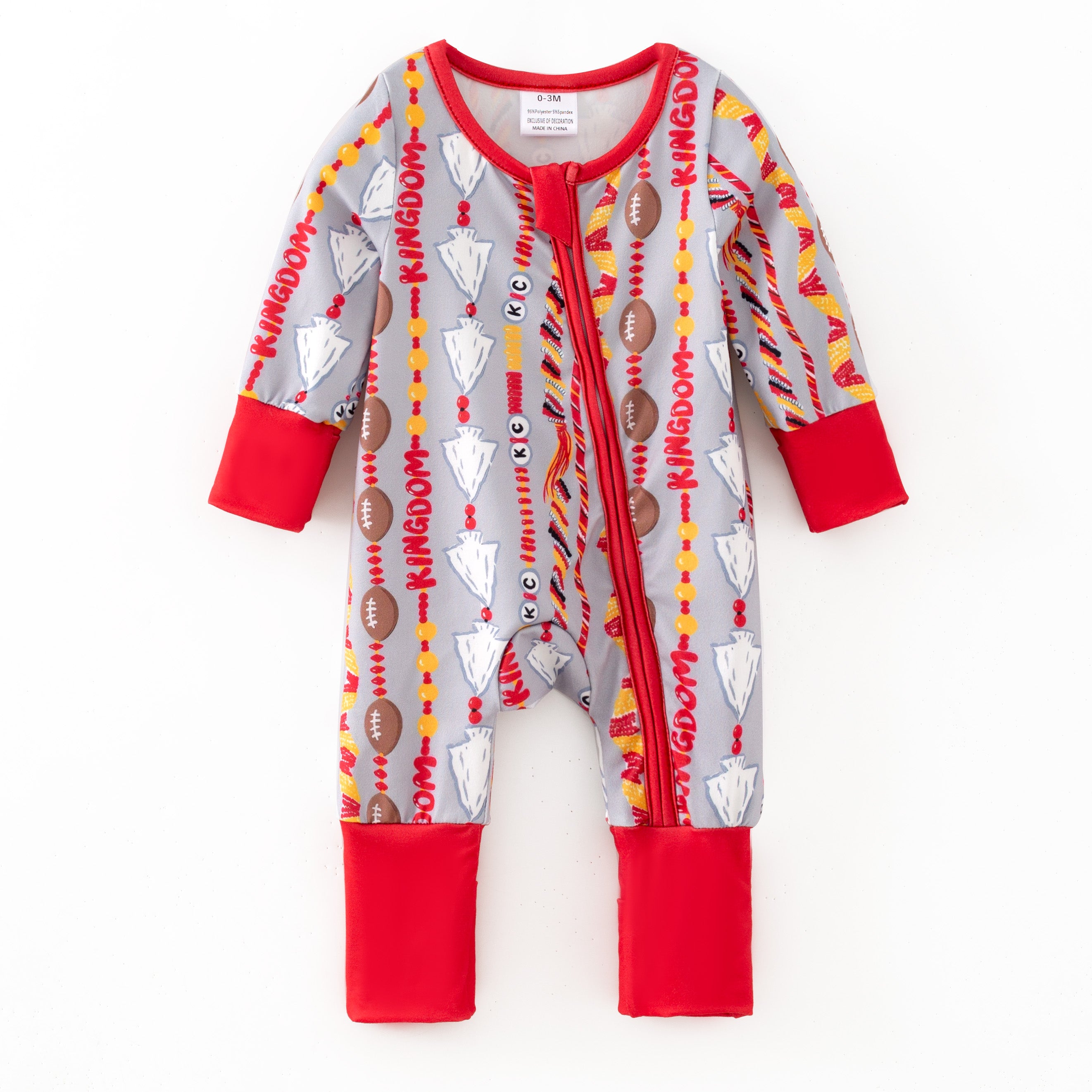 （Pre Order,Prepack Zone）Family Football Print Top,Set&Romper（Mix Size）