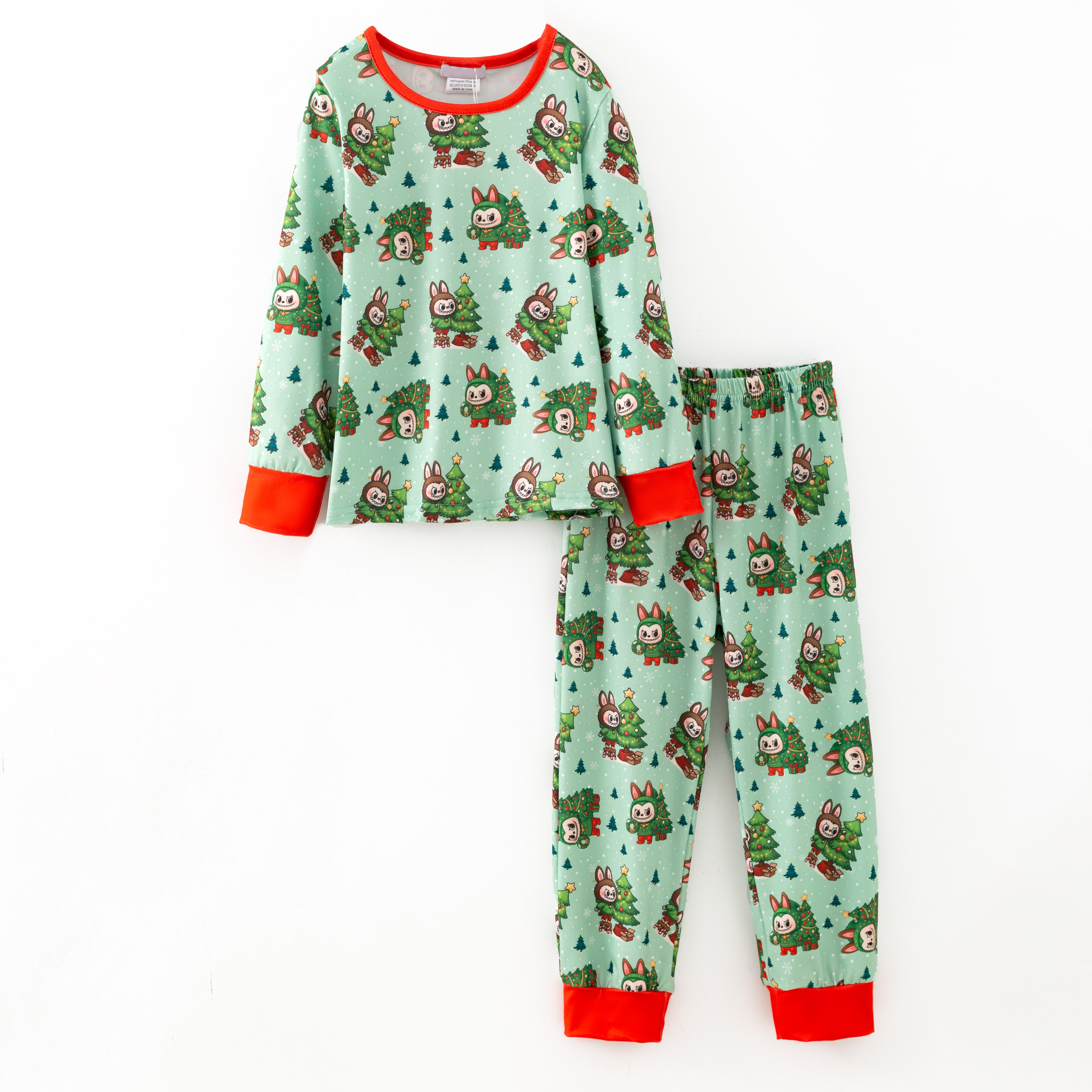 （Pre Order,Prepack Zone）Girls Christmas LBB Print Pajamas&Dress（Mix Size）