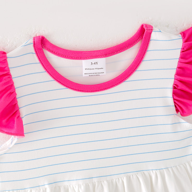 （In Stock）Girls Summer Back To School Crayon Print Shorts Set