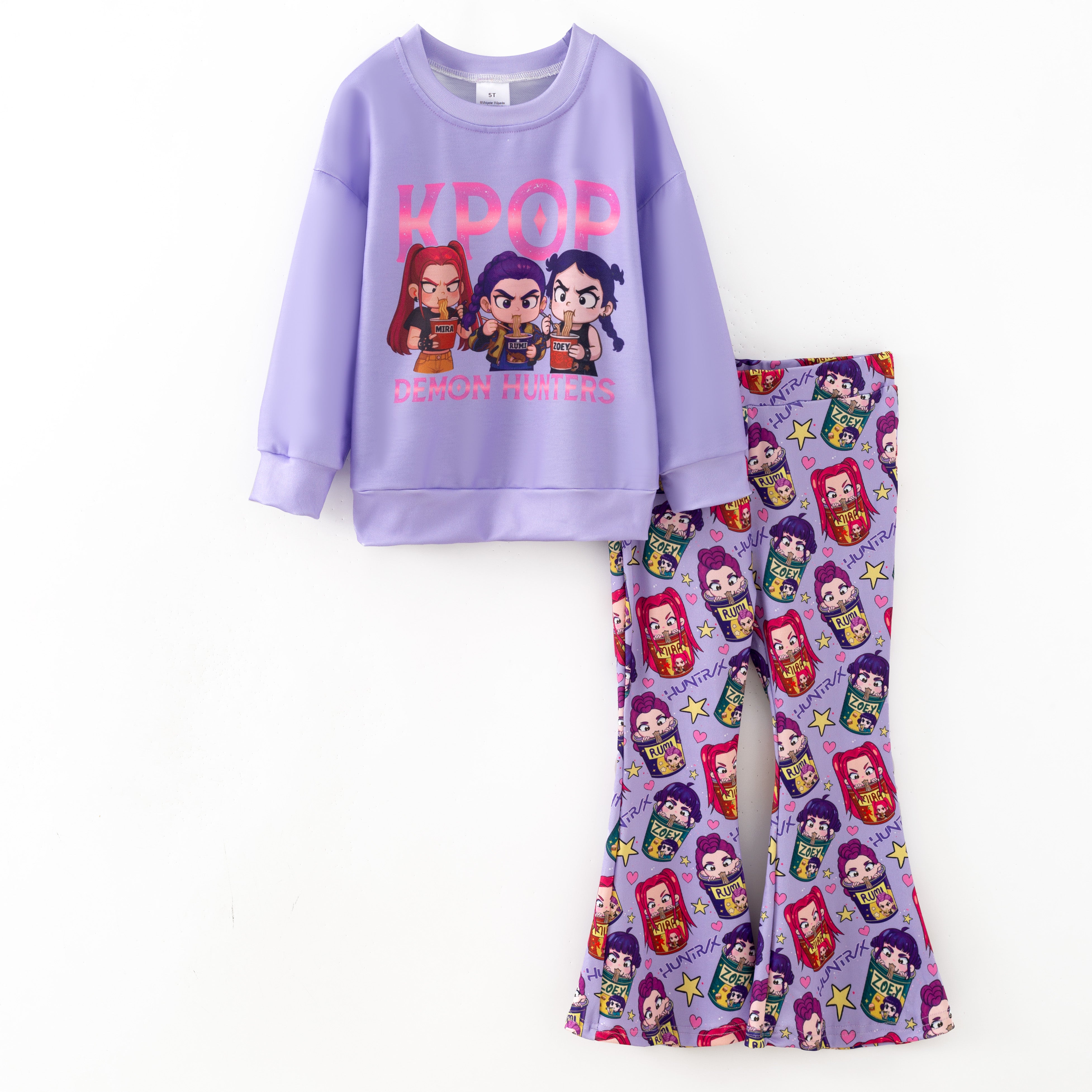 （Pre Order,Prepack Zone）Girls Movie Character Print Pajamas（Mix Size）