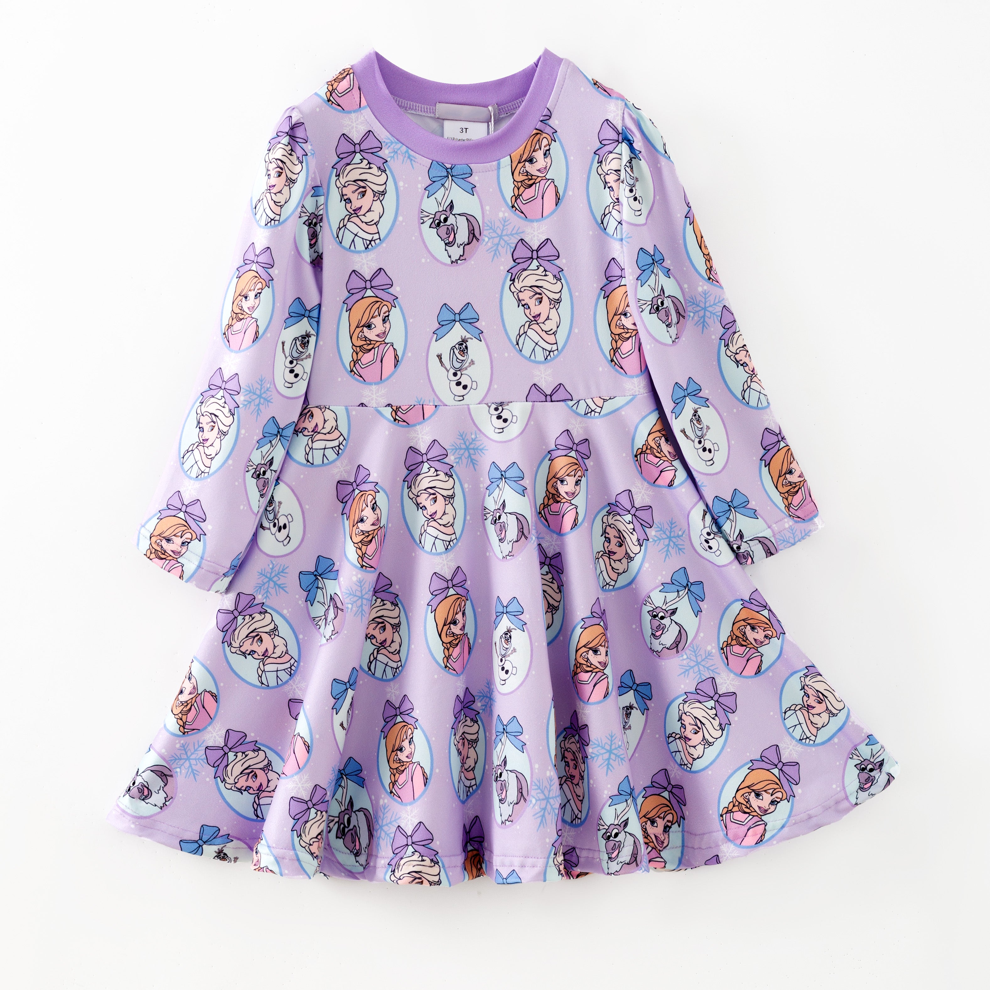 （Pre Order,Prepack Zone）Girls Christmas Princess Print Dress（Mix Size）