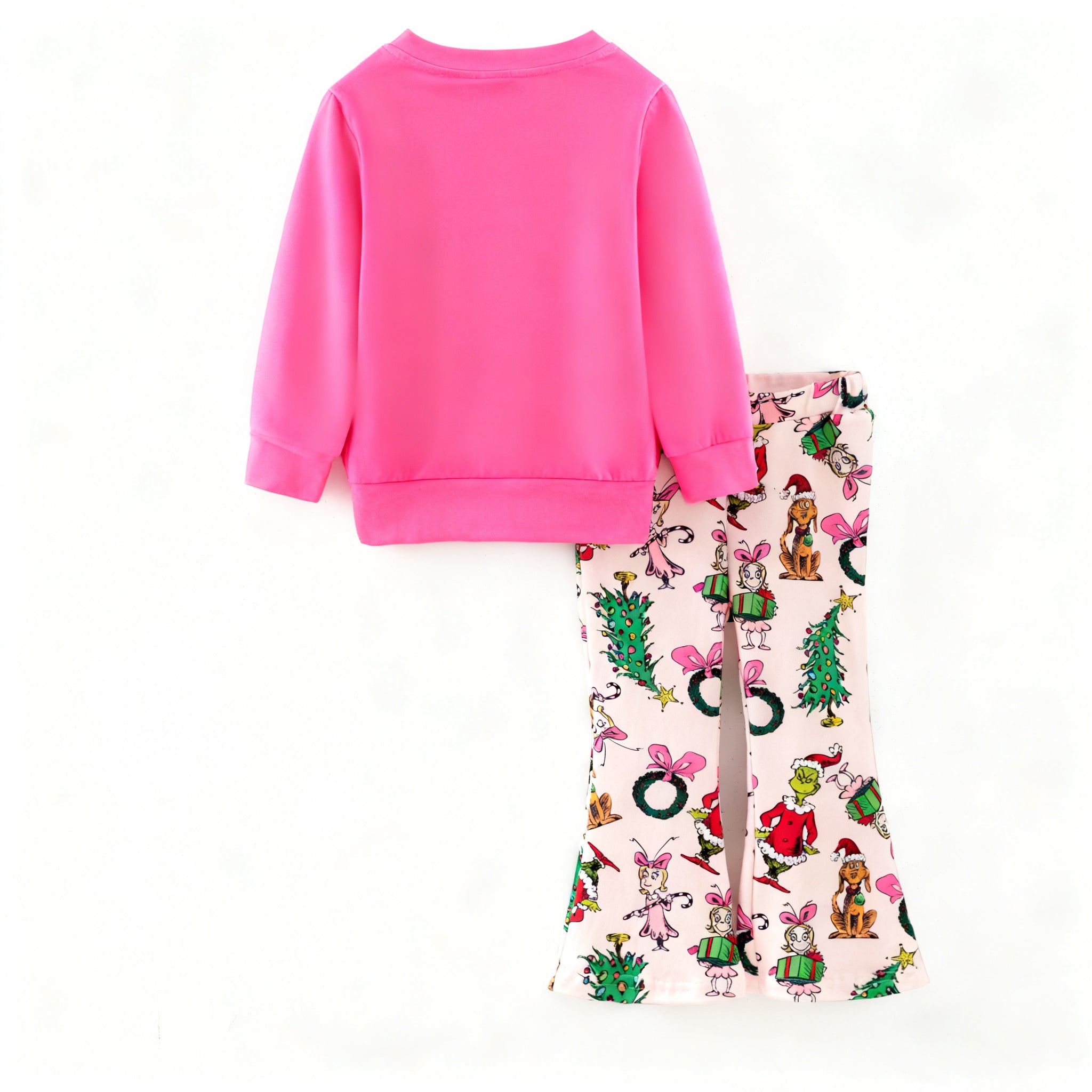 （Pre Order,Prepack Zone）Girls Christmas Cartoon Print Pajamas（Mix Size）