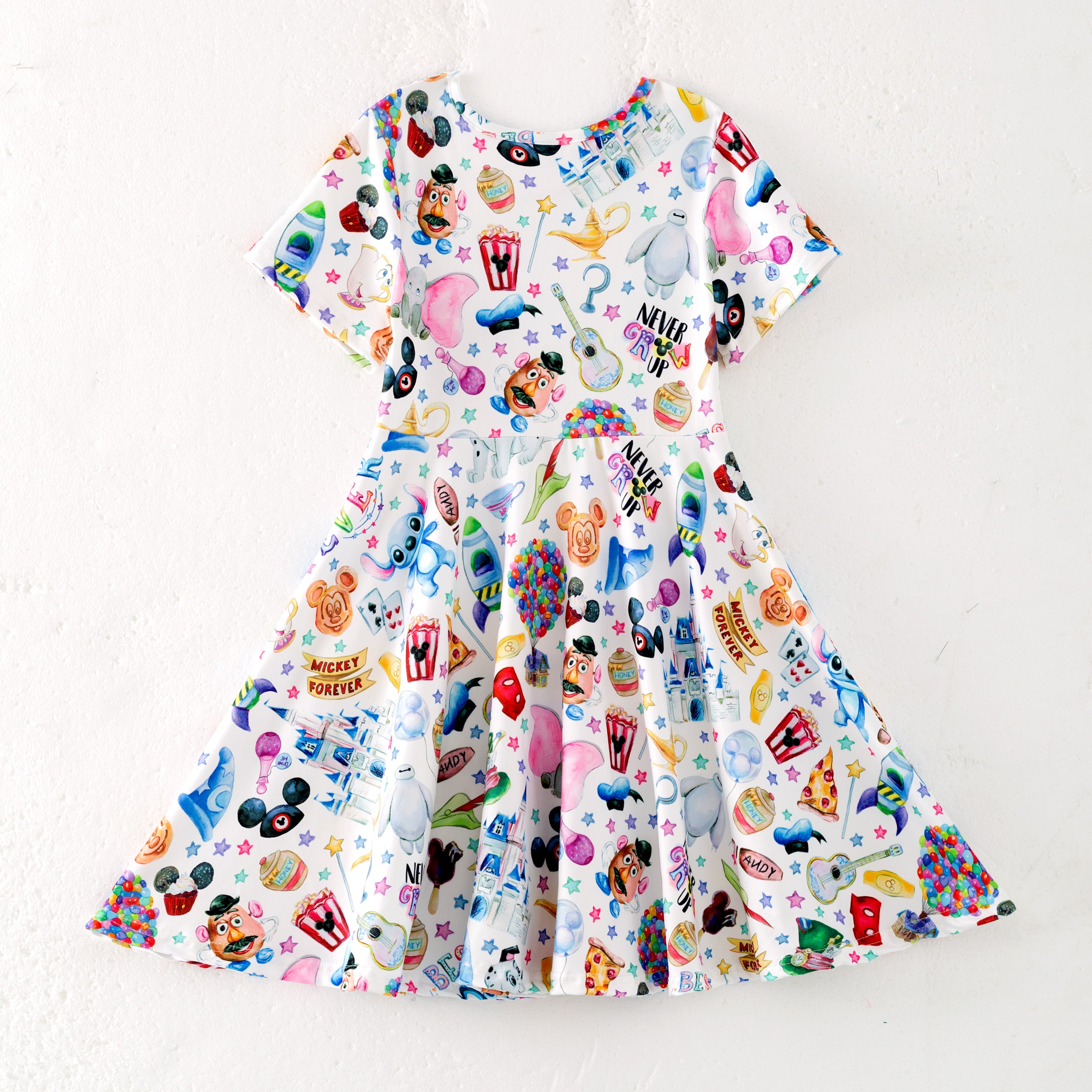 （Pre Order）Girls Spring and Summer Princess＆Cartoon Print Dress