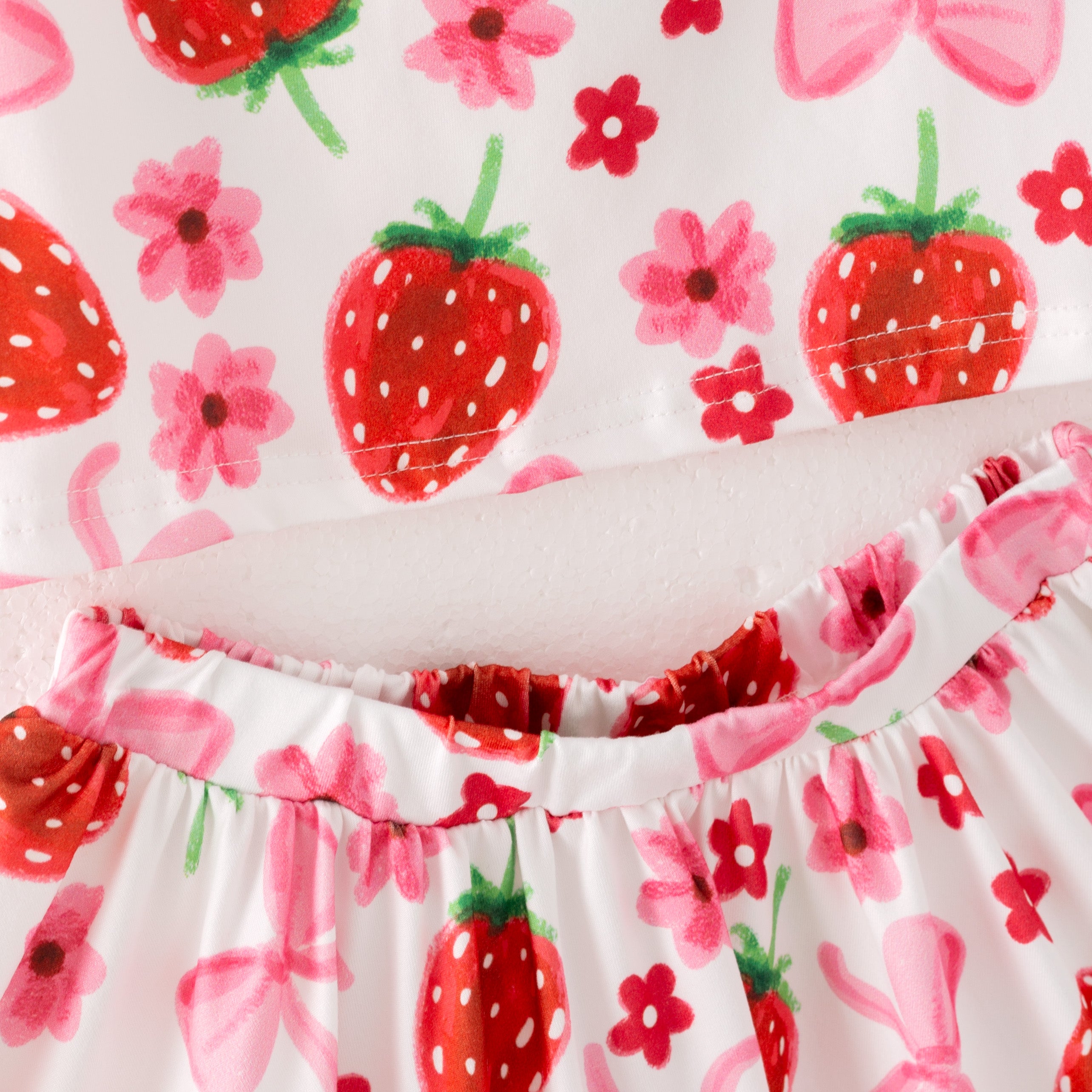 （Pre Order）Girls Spring and Summer Fruit Print Skirt Set