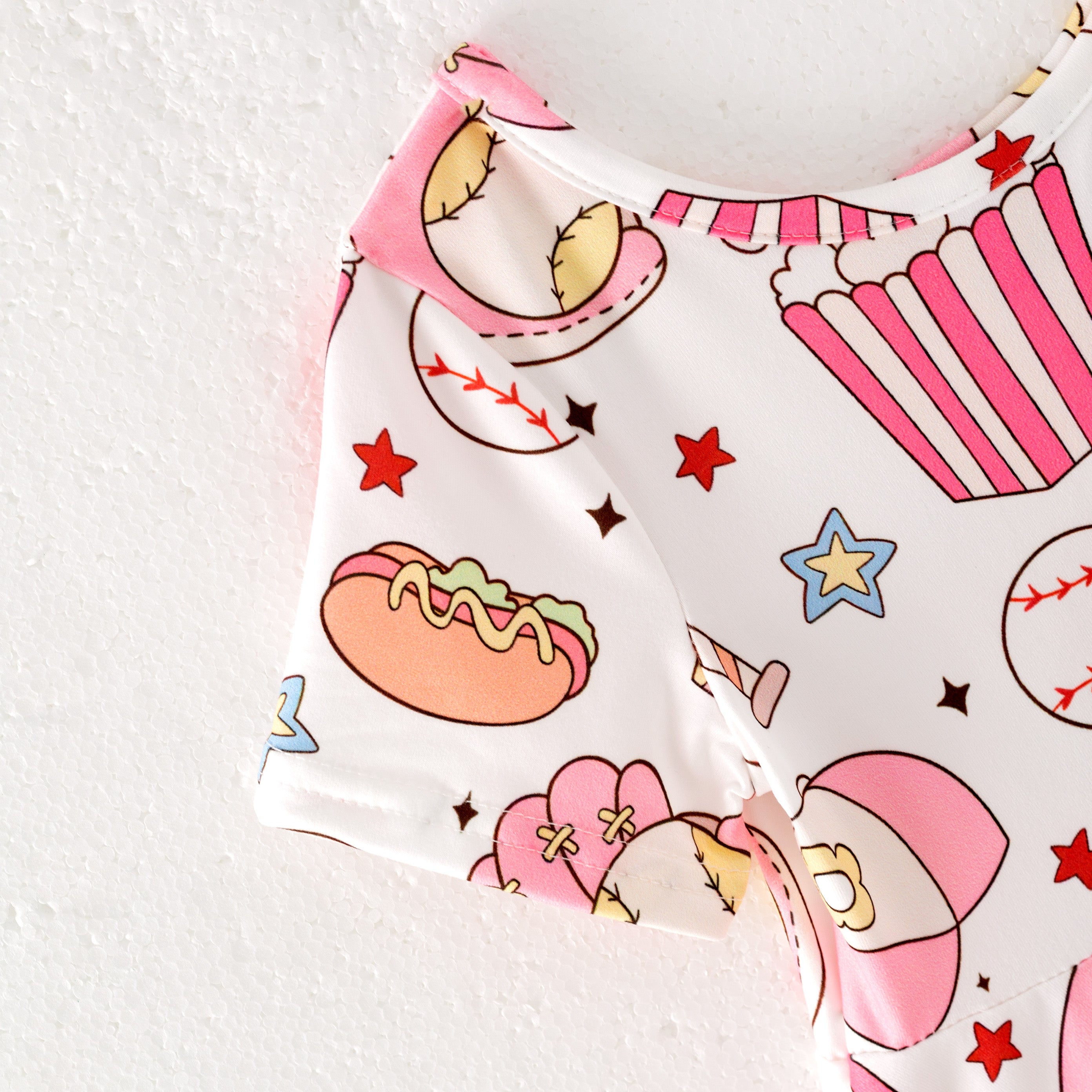 （Pre Order）Girls Fall Baseball Print Dress