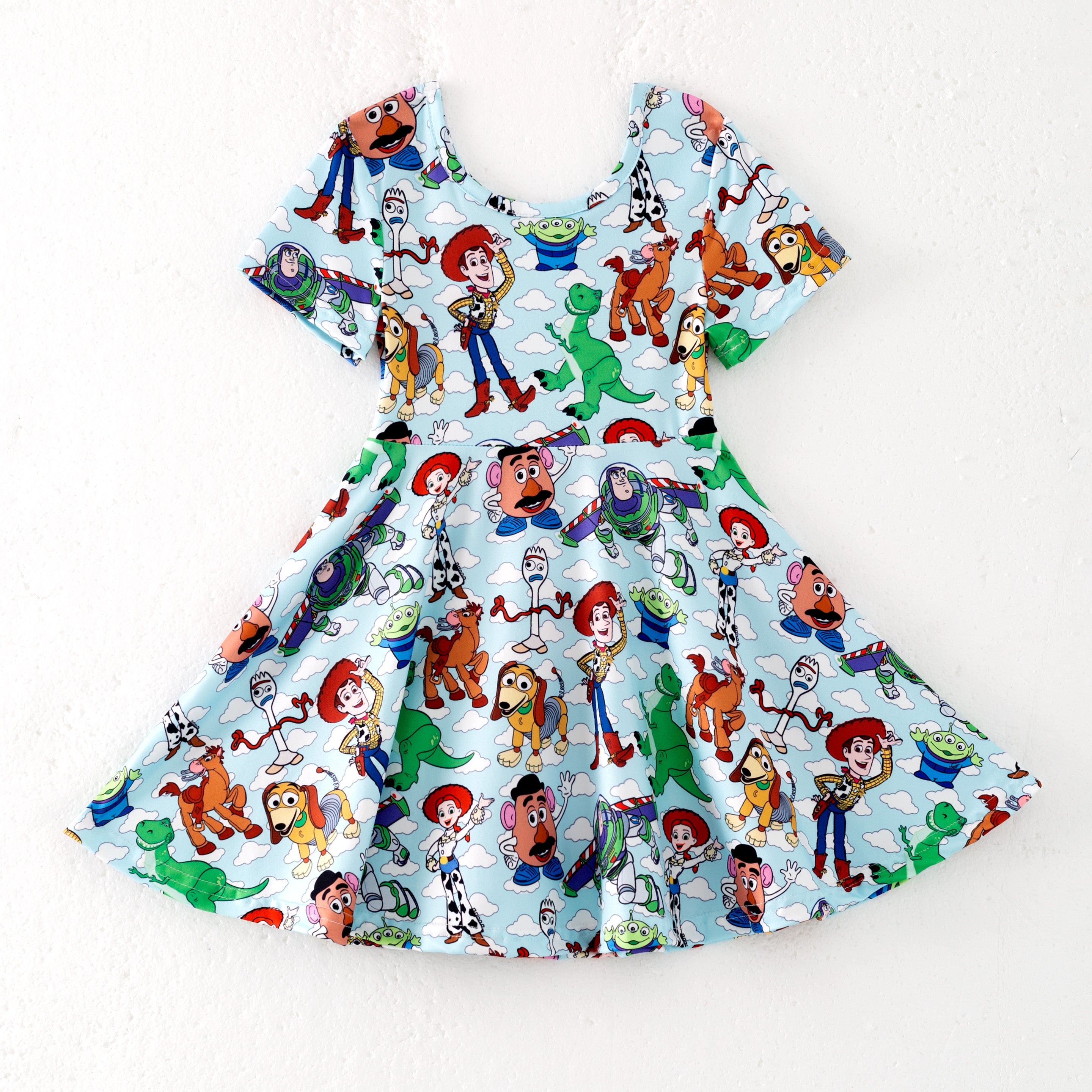 （Pre Order）Family Spring and Summer Cartoon Print Dress＆Top