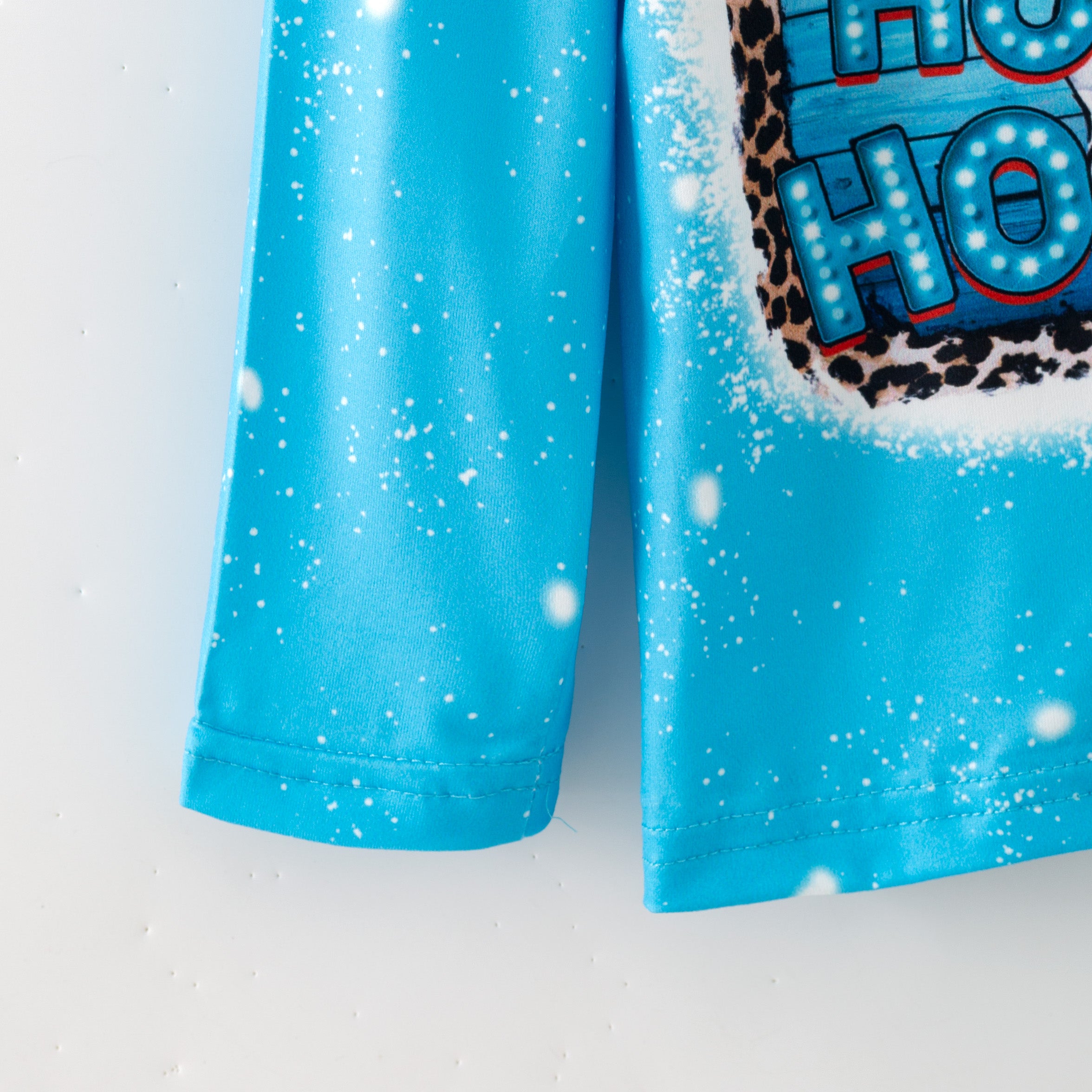（In Stock）Girls Christmas Santa Claus Print Outfit Set