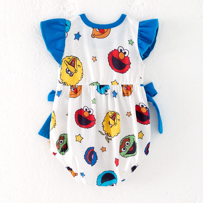 （In Stock）Toddler Girls Spring and Summer Cartoon Embroidery Romper