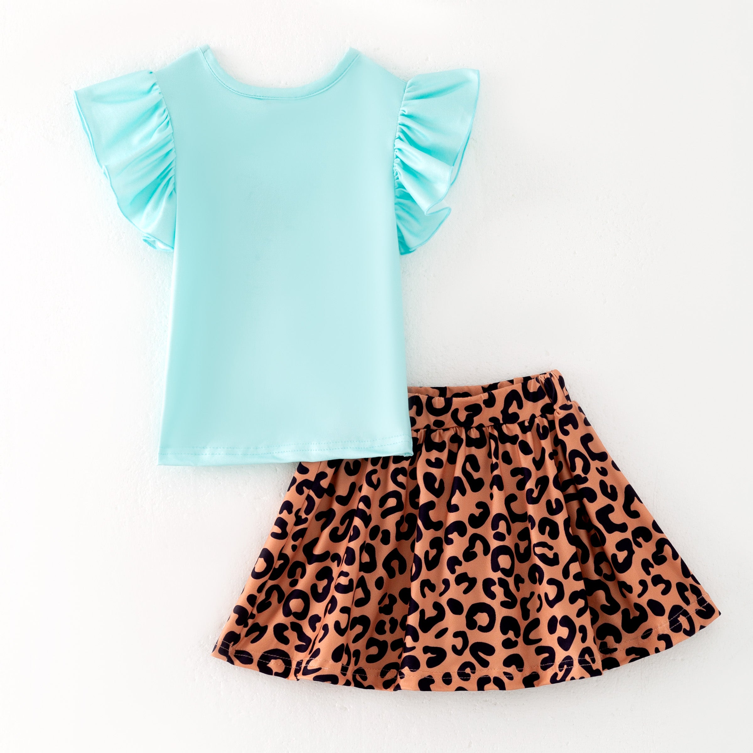 （Pre Order）Girls Spring and Summer Cartoon Print Skort Set
