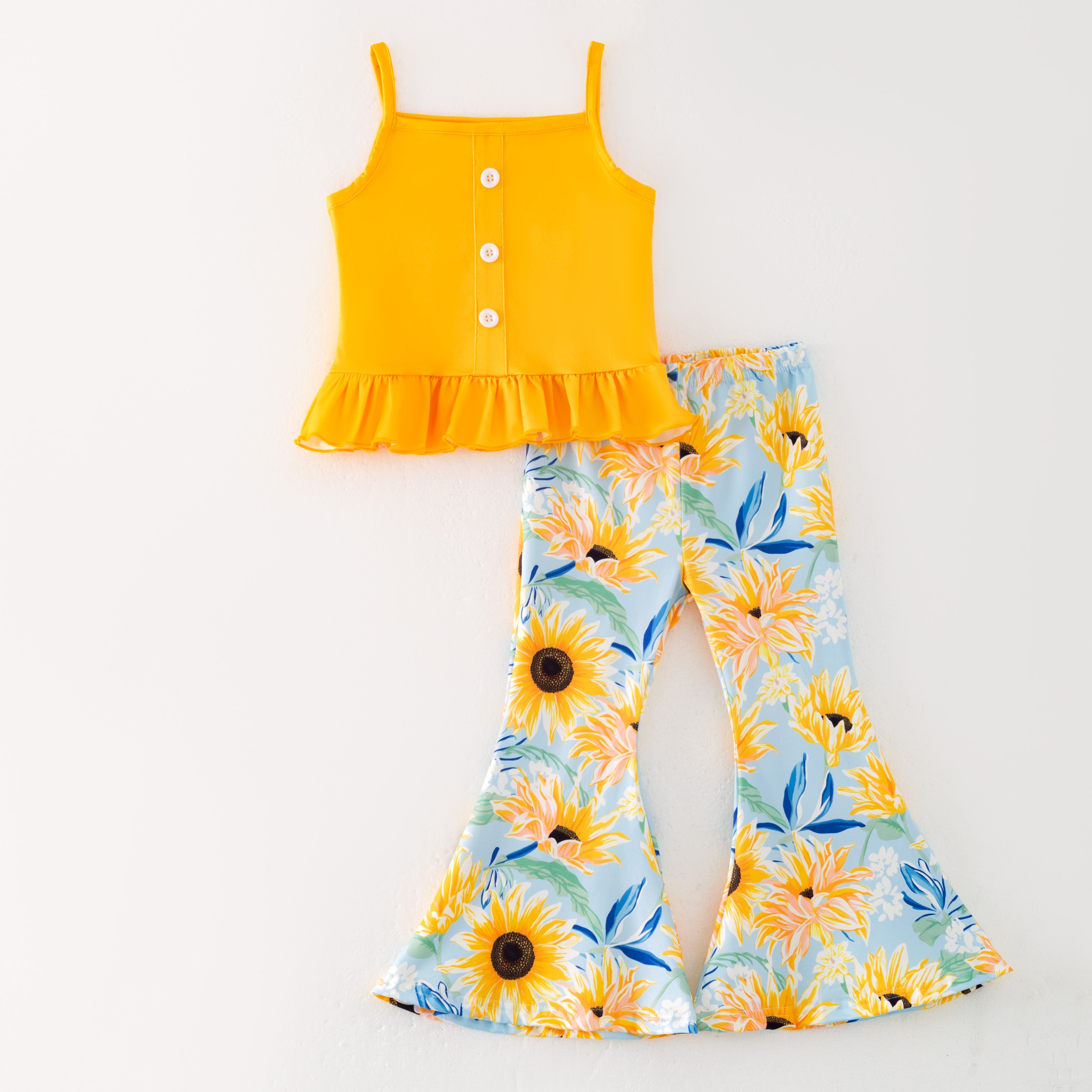 （Pre Order）Mommy and Me Spring＆Summer Sunflower Print Dress,Set