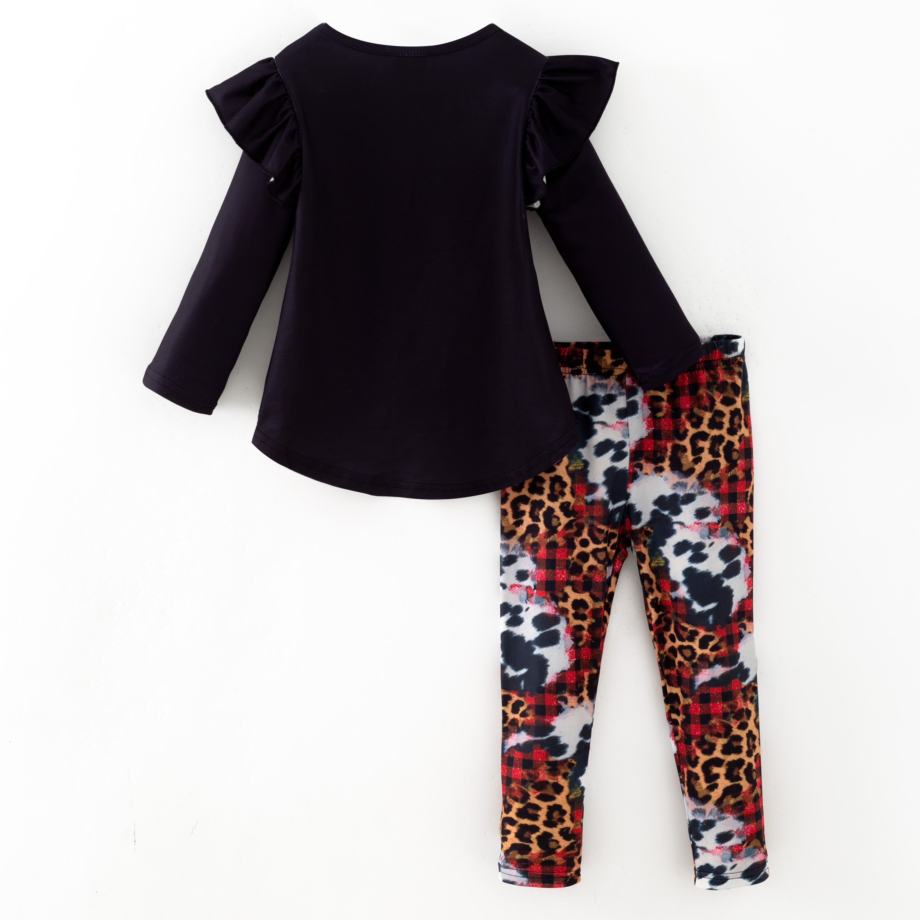 （In Stock）Girls Christmas Snowman Print Outfit Set