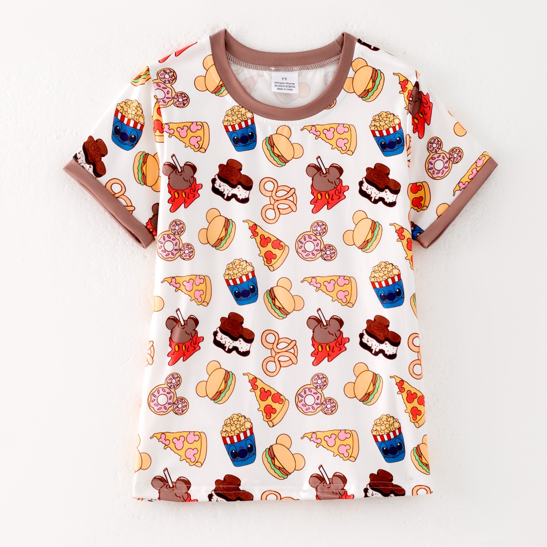（Pre Order）Boys Spring and Summer Cartoon Dessert Print Top