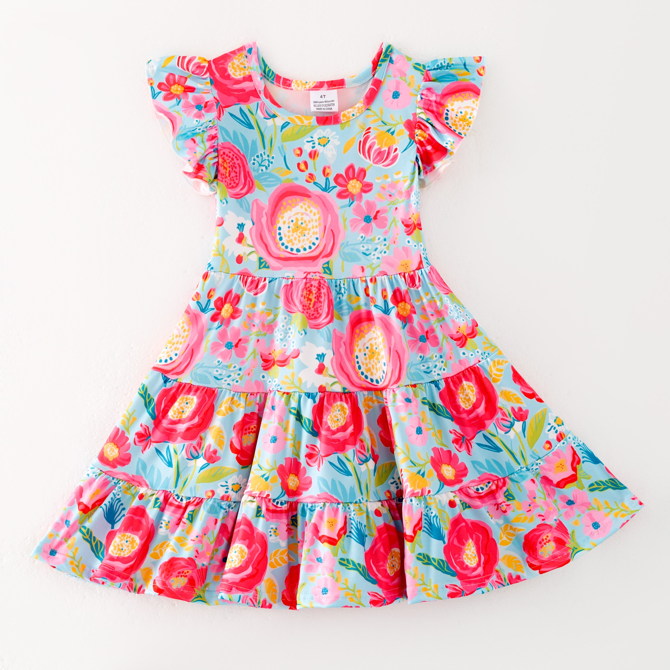（Pre Order）Mommy and Me Spring＆Summer Sunflower Print Dress,Set
