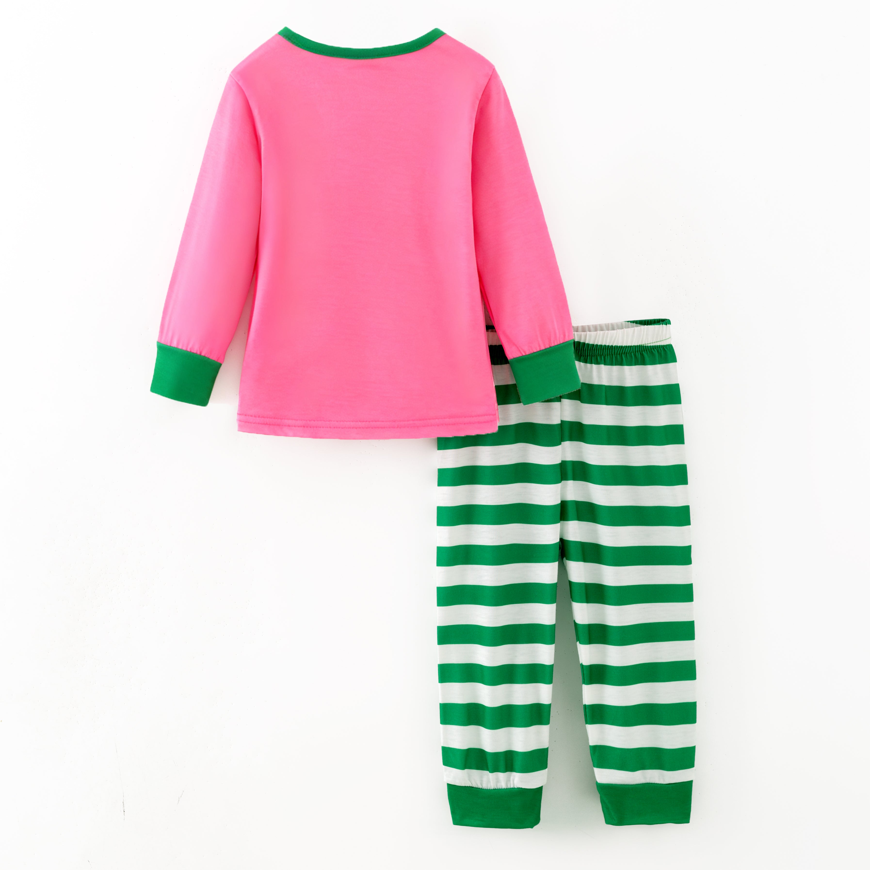 （In Stock）Girls Christmas Santa Claus Print Pajamas