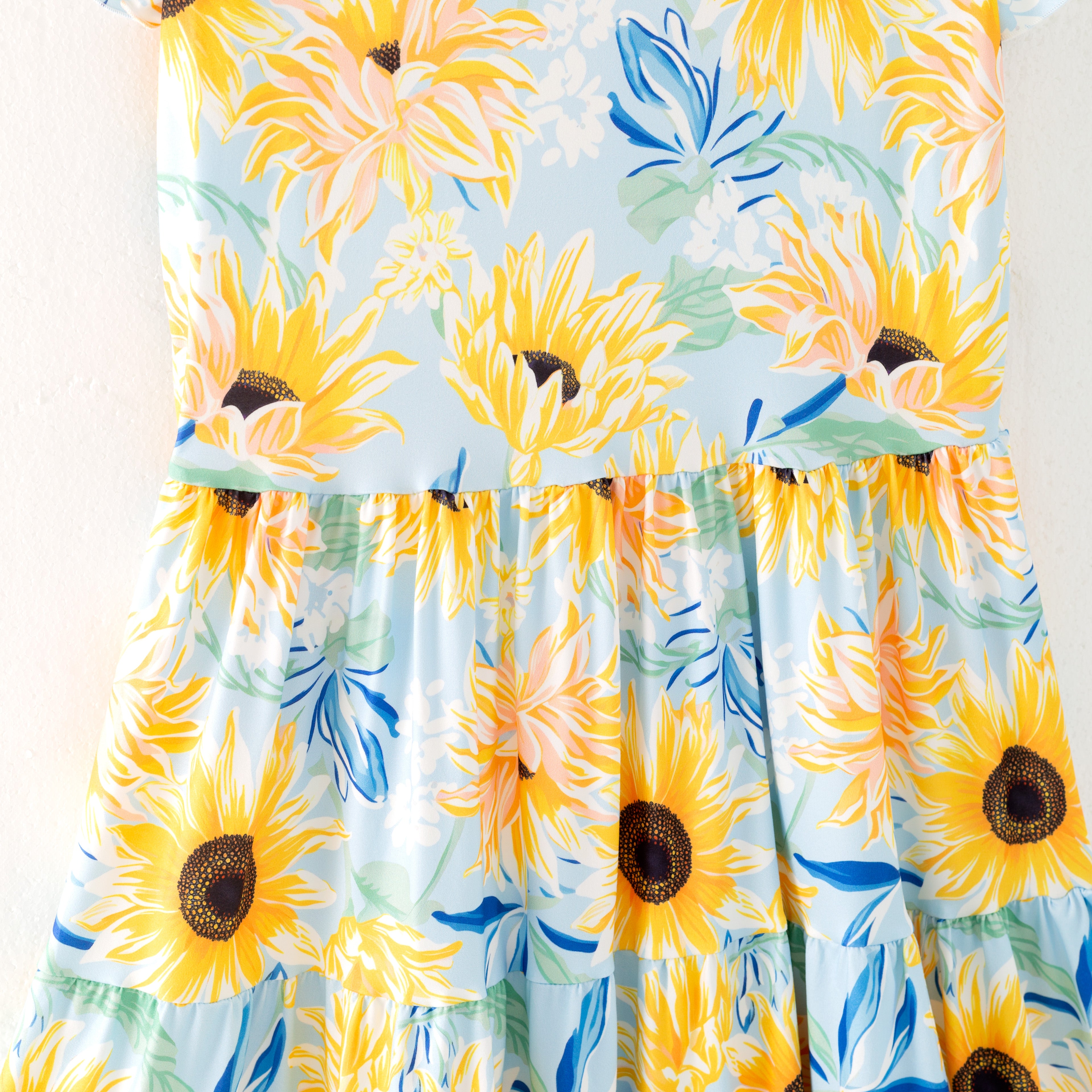 （Pre Order）Mommy and Me Spring＆Summer Sunflower Print Dress,Set