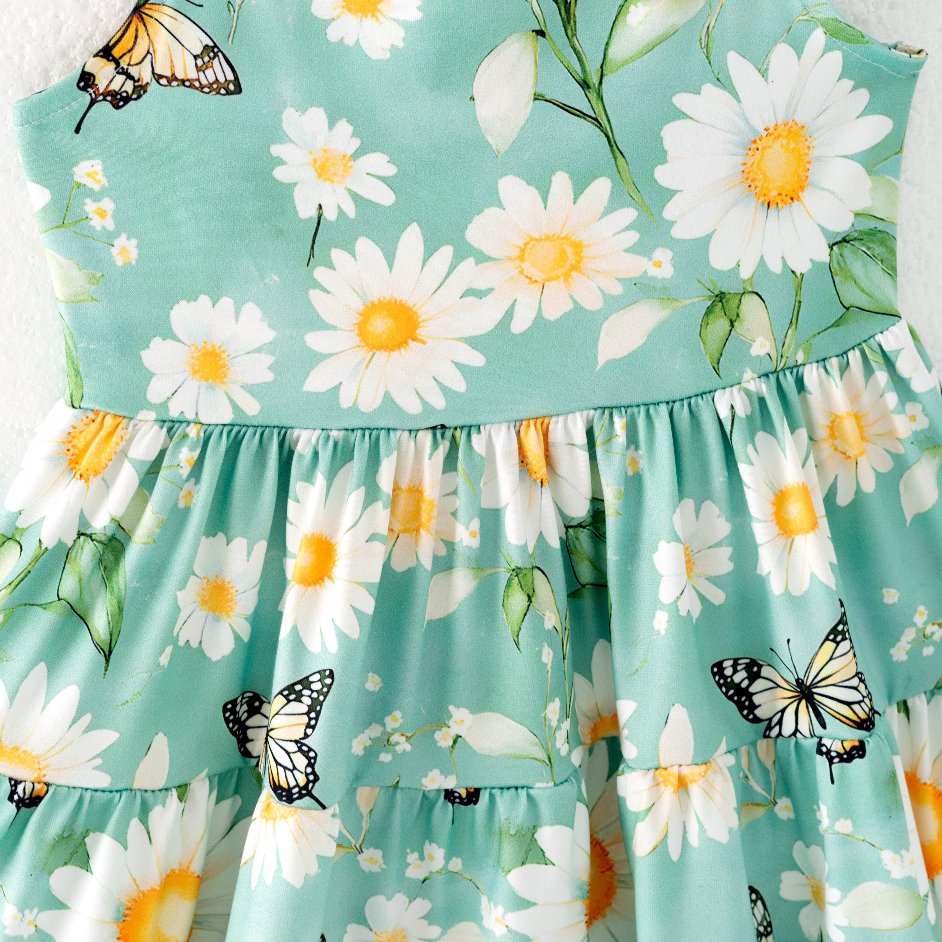 （Pre Order,Prepack Zone）Family Summer Dasiy Print Slip Dress