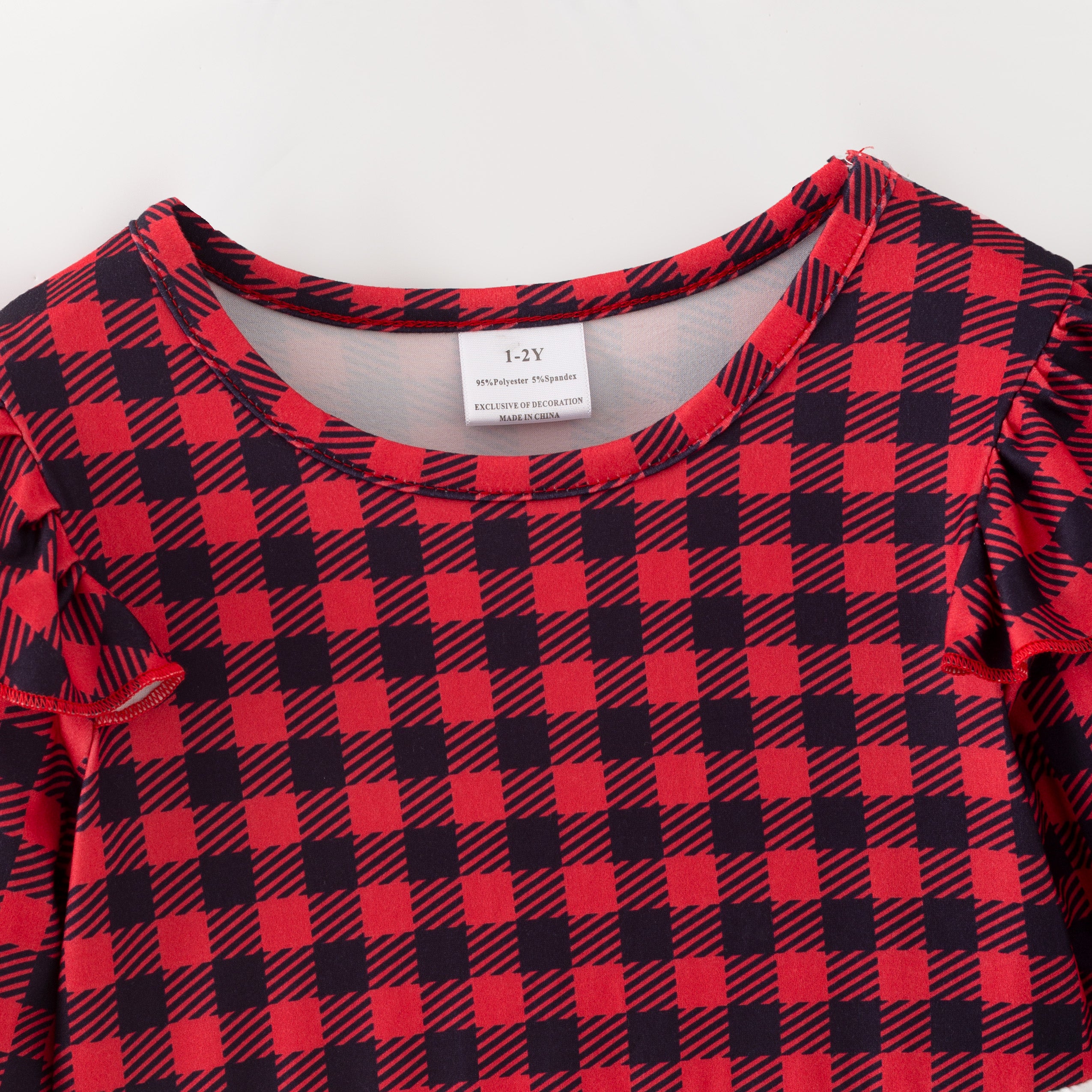 （In Stock）Girls Christmas Tree Print Dress